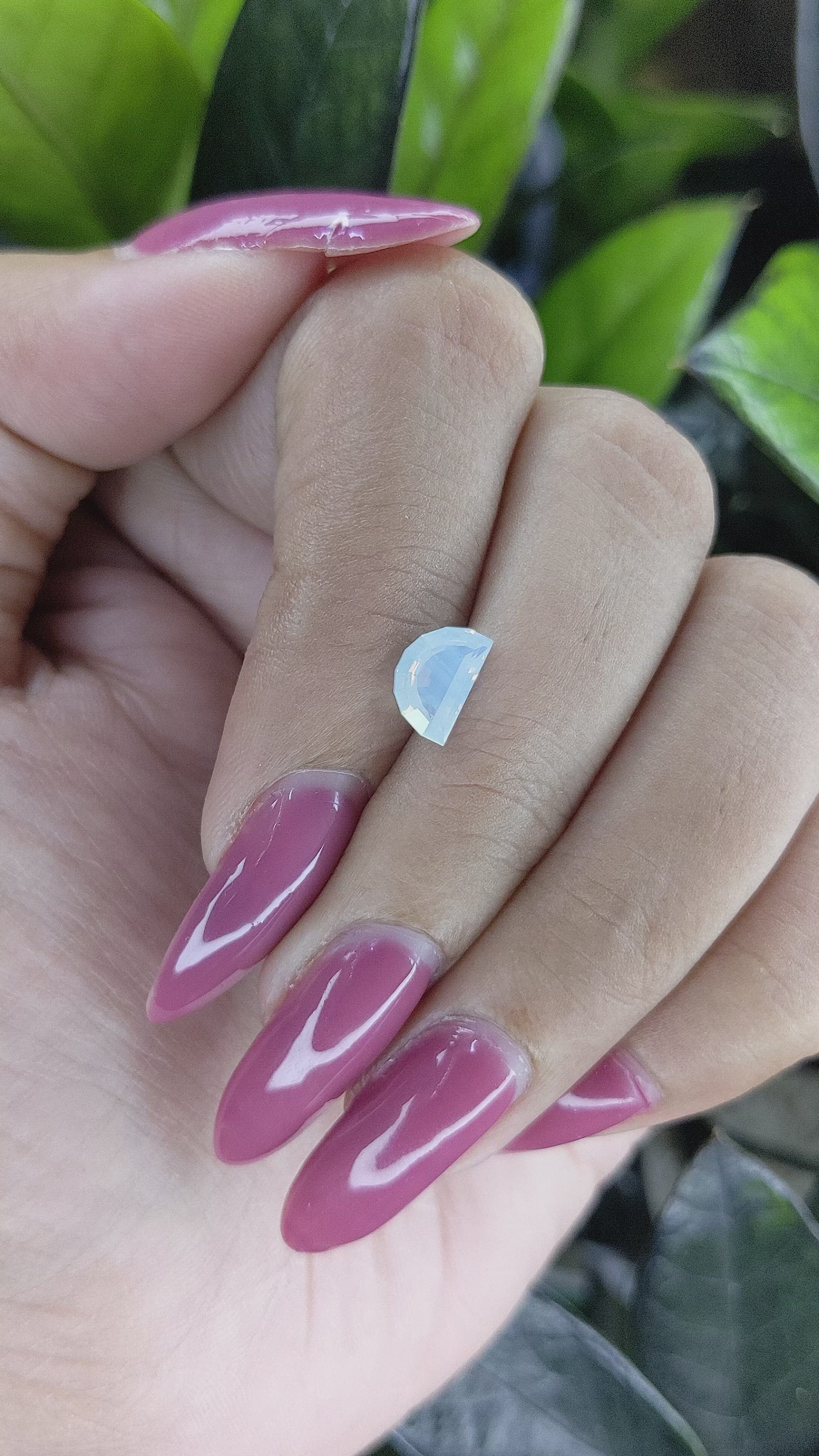 1.19 Ct. White Sapphire from Ceylon (Sri Lanka) Size Video