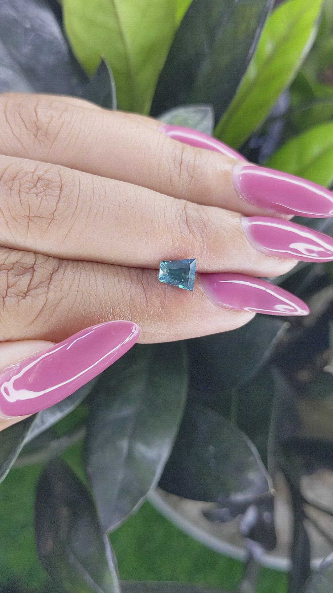 1.13 Ct. Bluish Green Sapphire from Madagascar Size Video