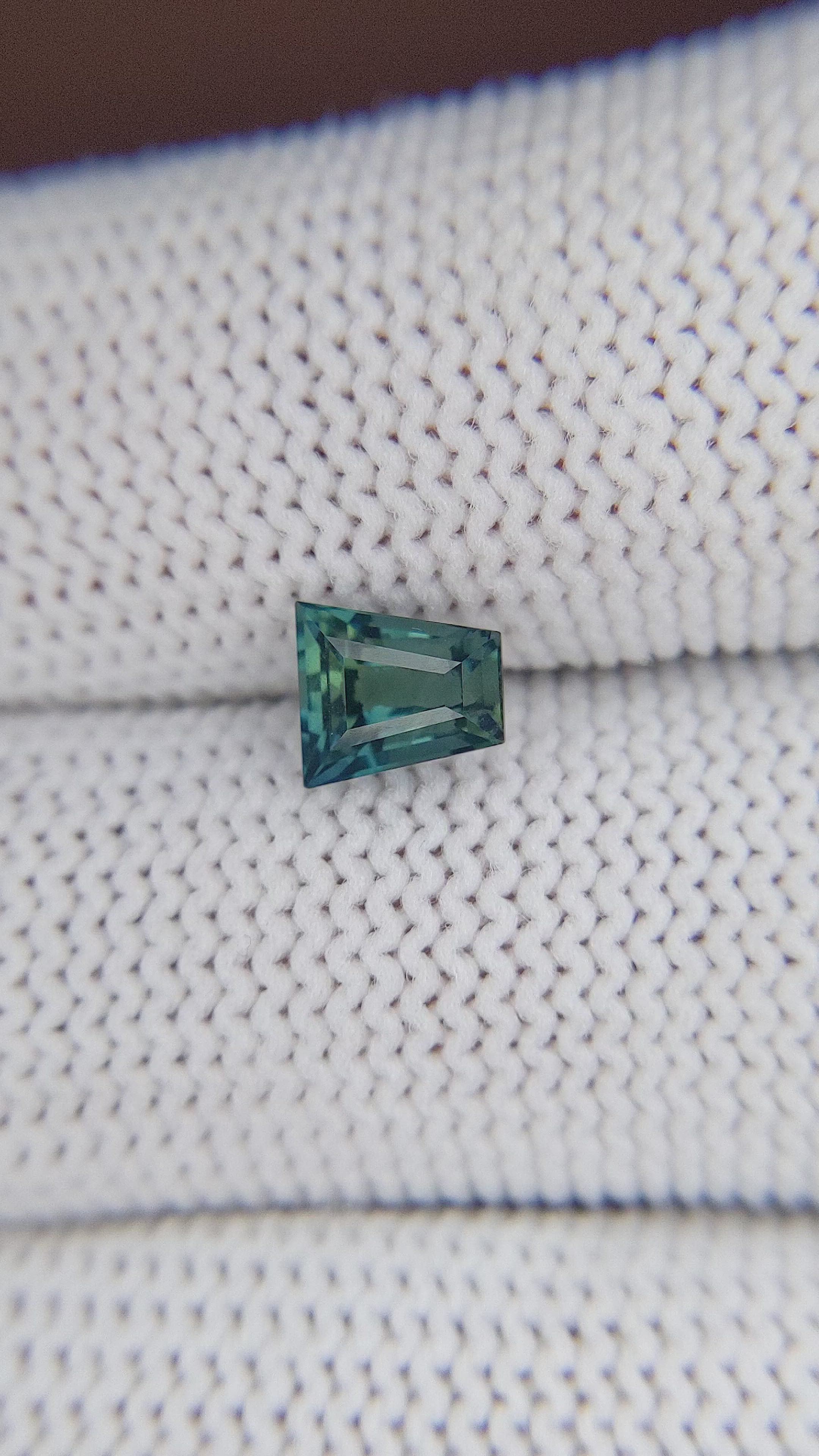1.13 Ct. Bluish Green Sapphire from Madagascar Size Video
