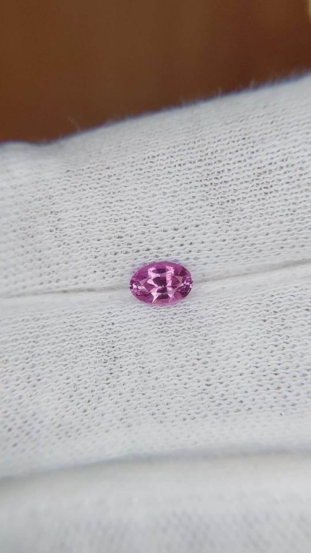 0.54 Ct. Pink Sapphire from Ceylon (Sri Lanka) Size Video
