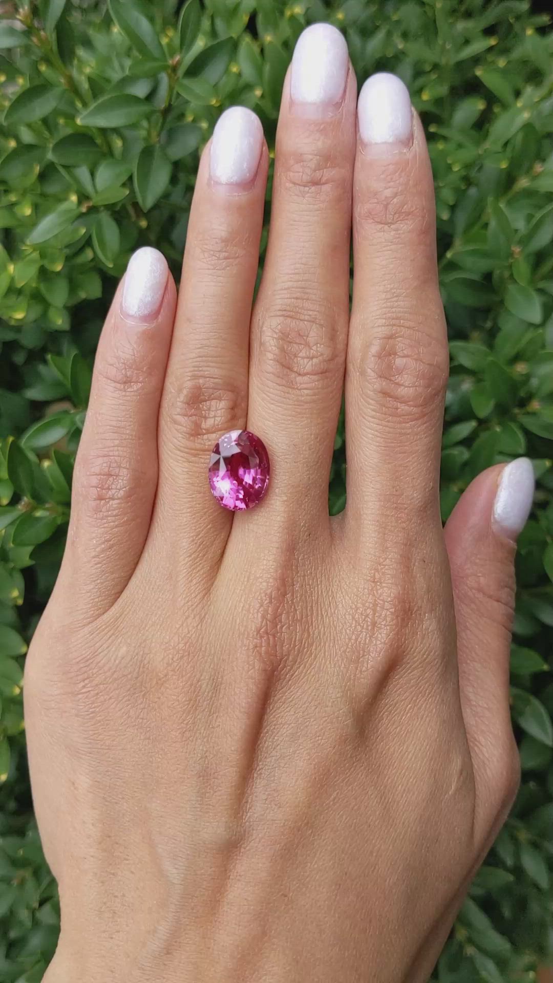 8.03 Ct. Pink Sapphire from Madagascar Size Video