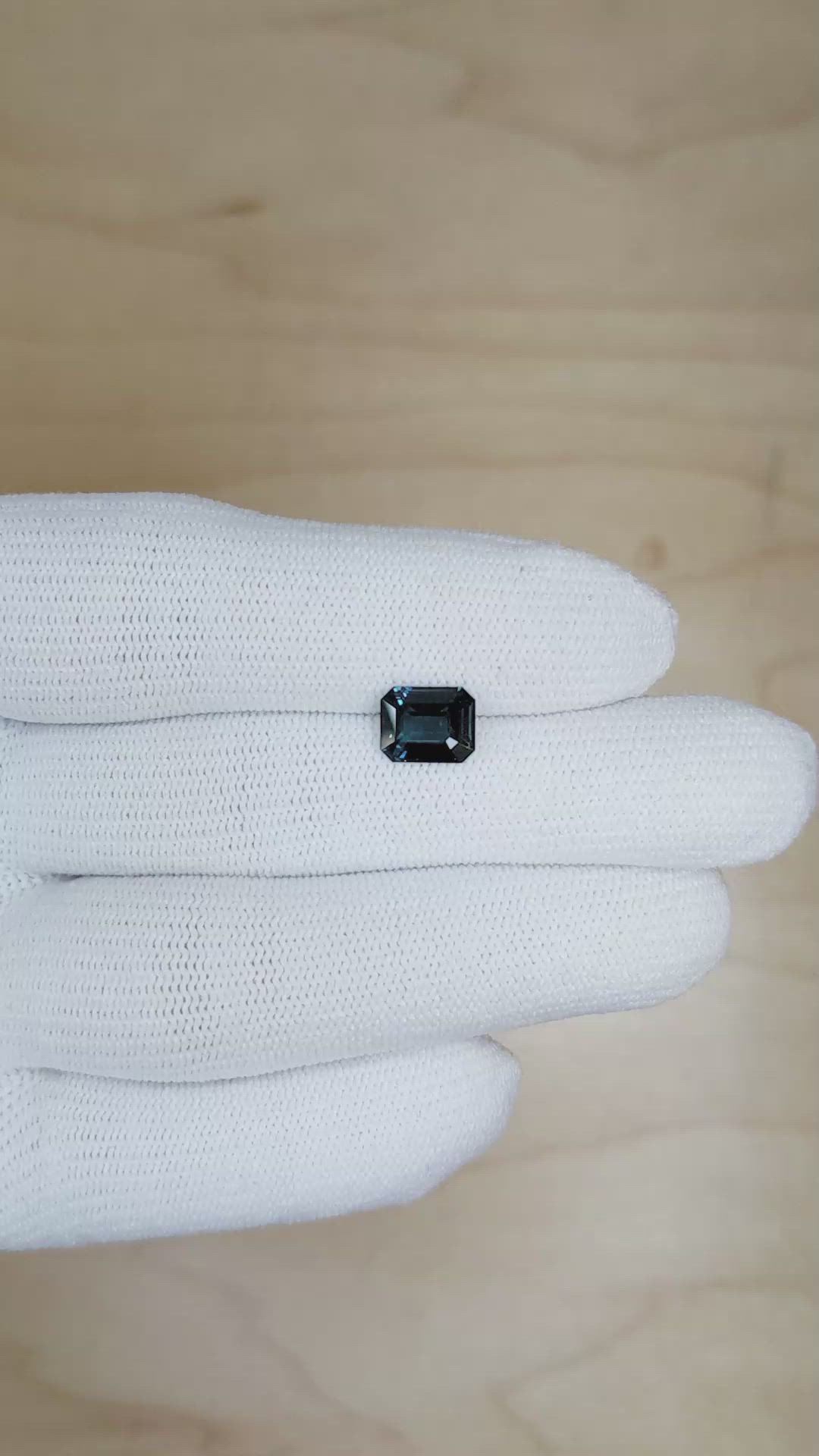 2.01 Ct. Greenish Blue Sapphire from Madagascar Size Video
