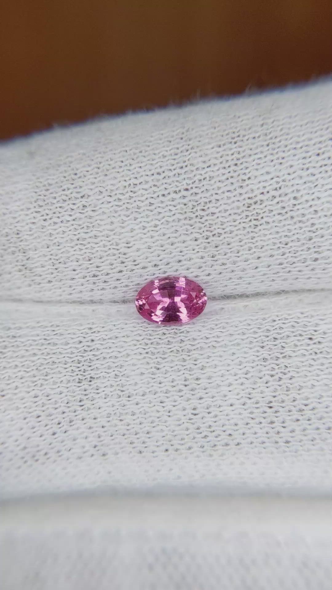 0.54 Ct. Pink Sapphire from Ceylon (Sri Lanka) Size Video