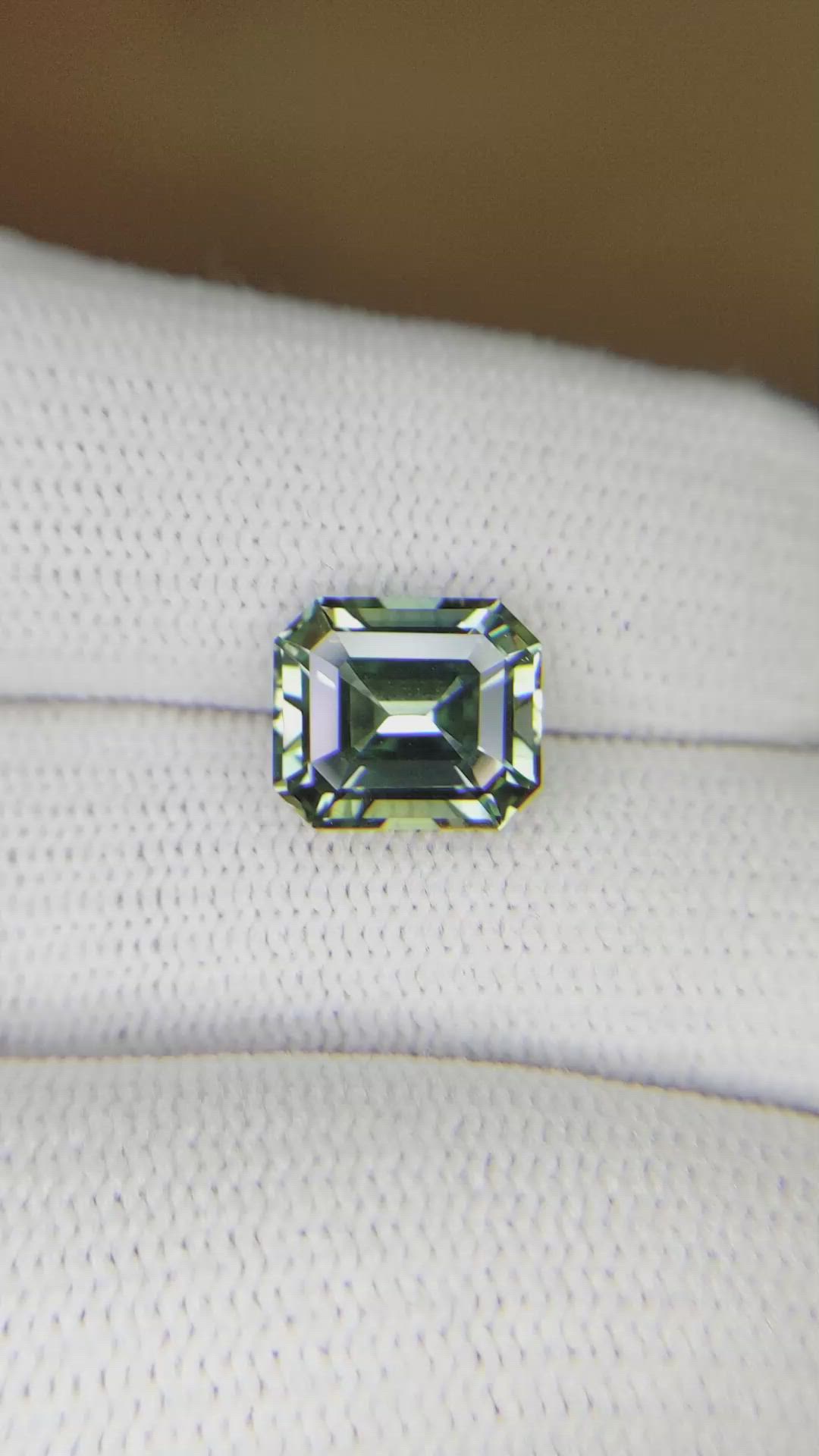 4.18 Ct. Bluish Green Sapphire from Madagascar Size Video