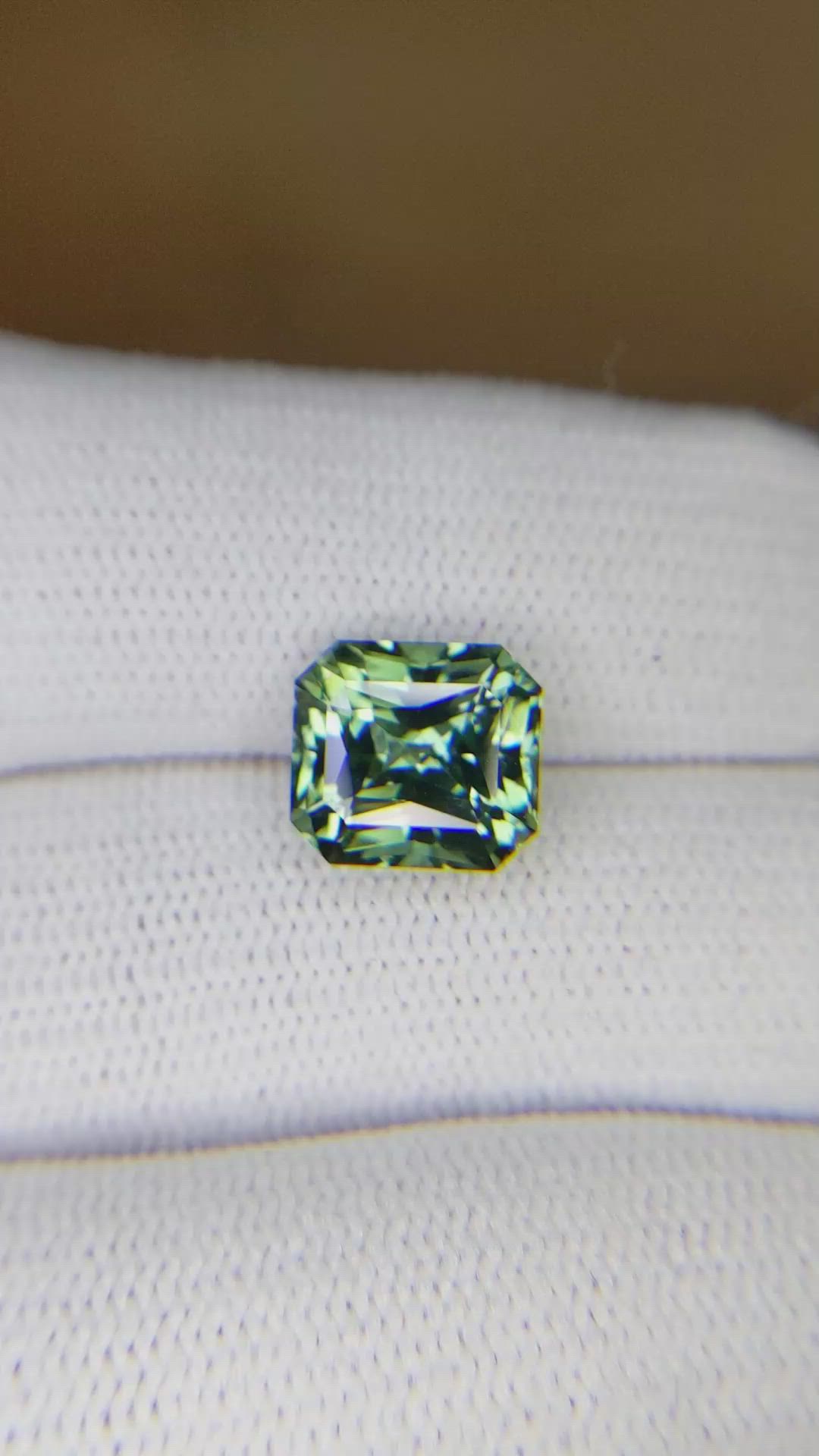 4.09 Ct. Green Sapphire from Madagascar Size Video