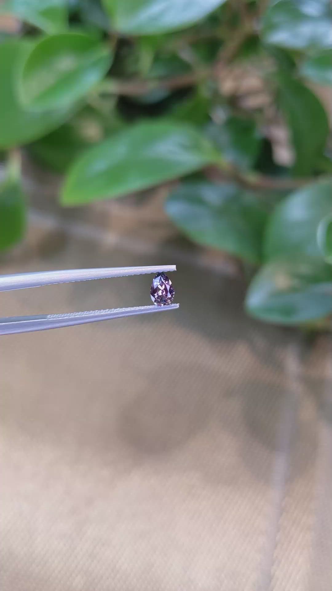 0.29 Ct. Pinkish Brown Sapphire from Montana Size Video