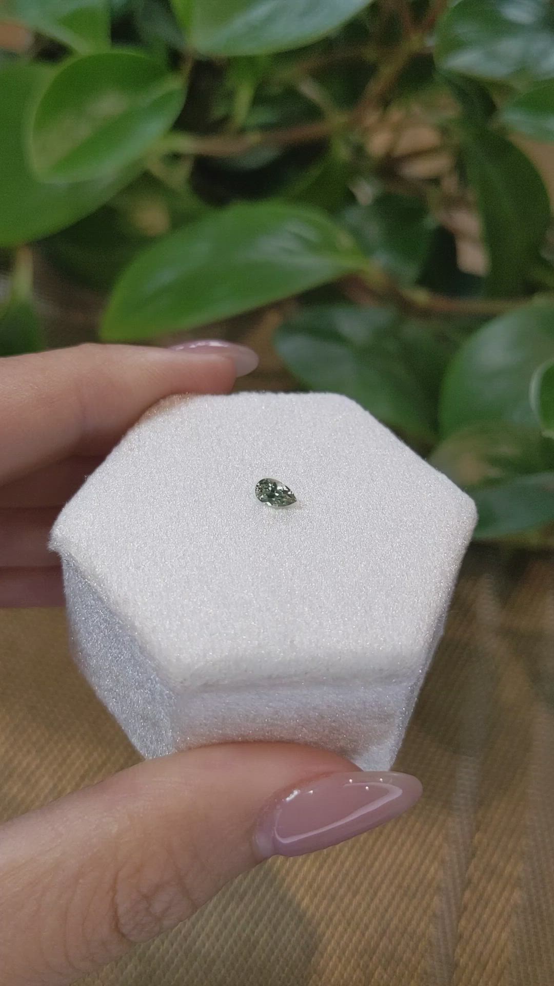 0.30 Ct. Green Sapphire from Montana Size Video