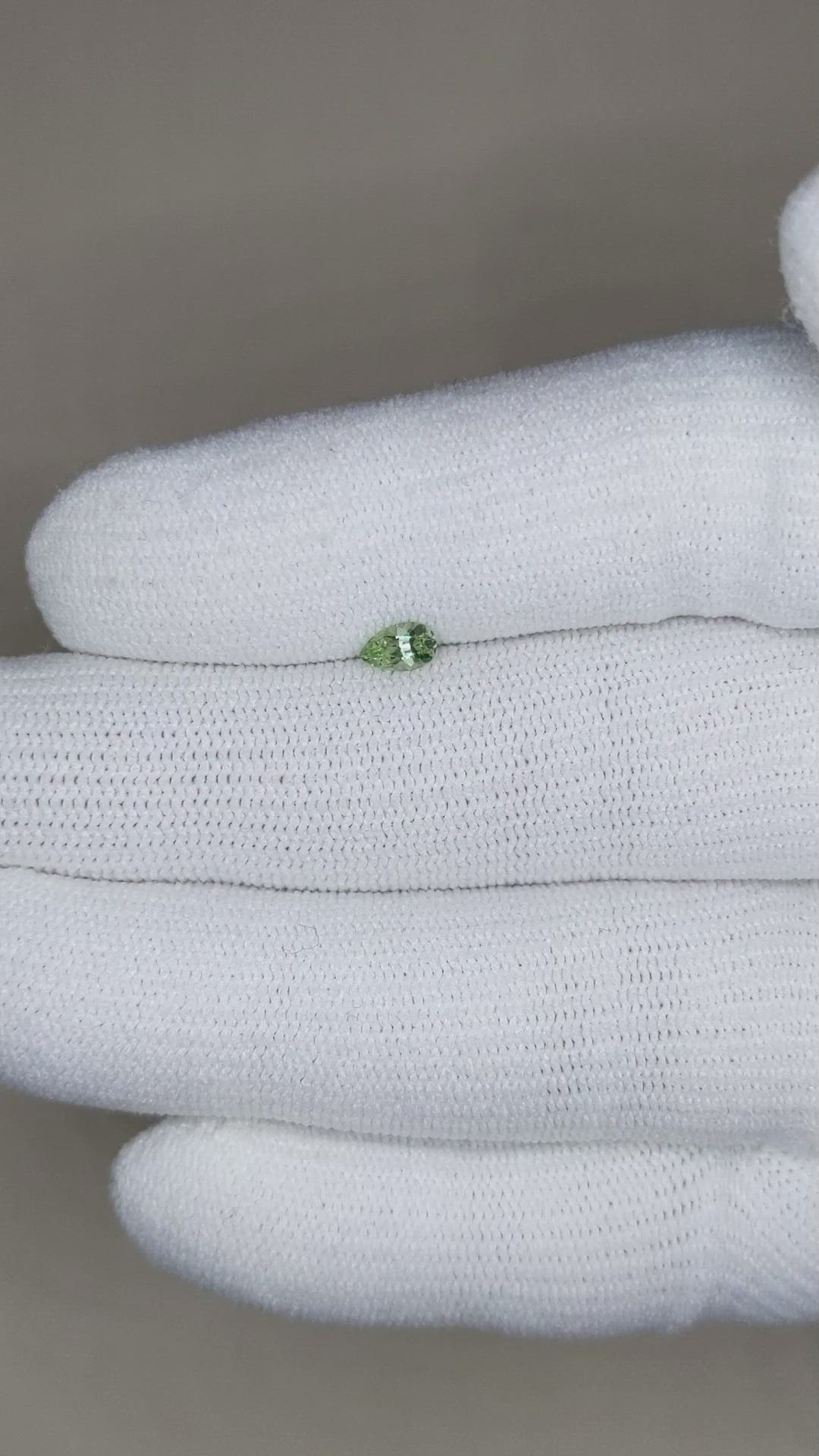 0.30 Ct. Green Sapphire from Montana Size Video