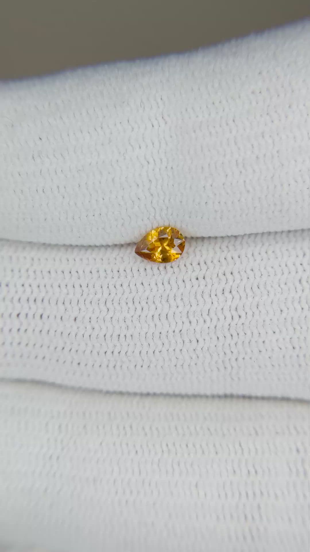 0.30 Ct. Orange Sapphire from Montana Size Video