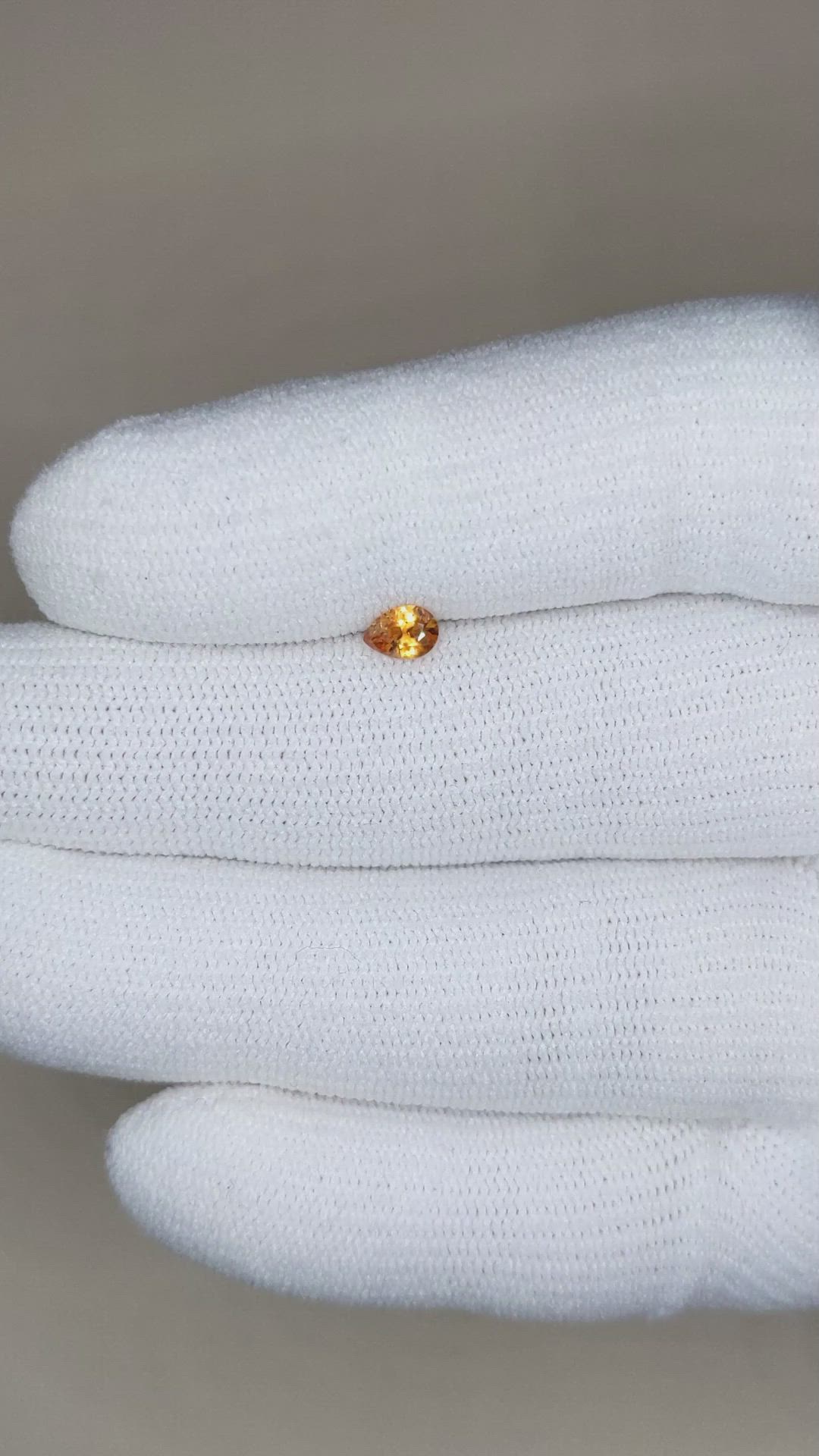0.30 Ct. Orange Sapphire from Montana Size Video