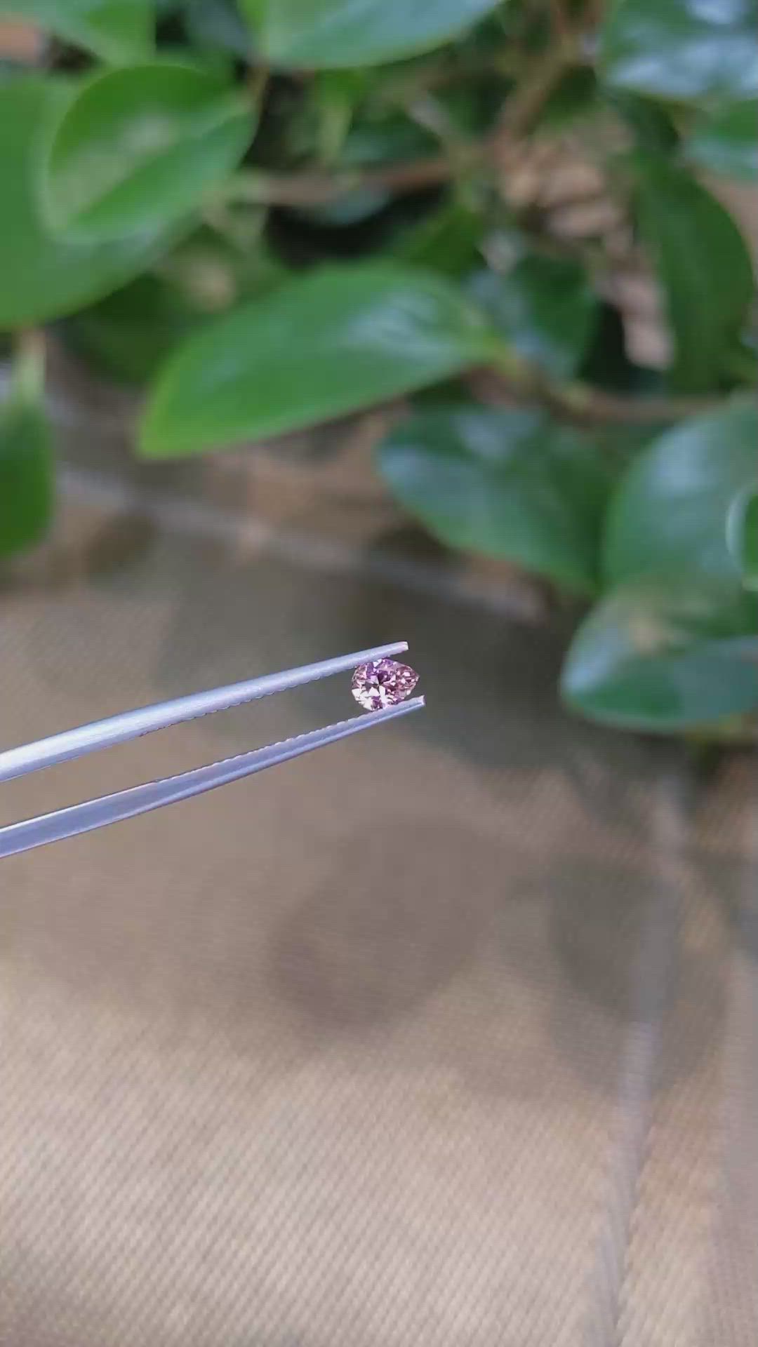 0.31 Ct. Pink Sapphire from Montana Size Video