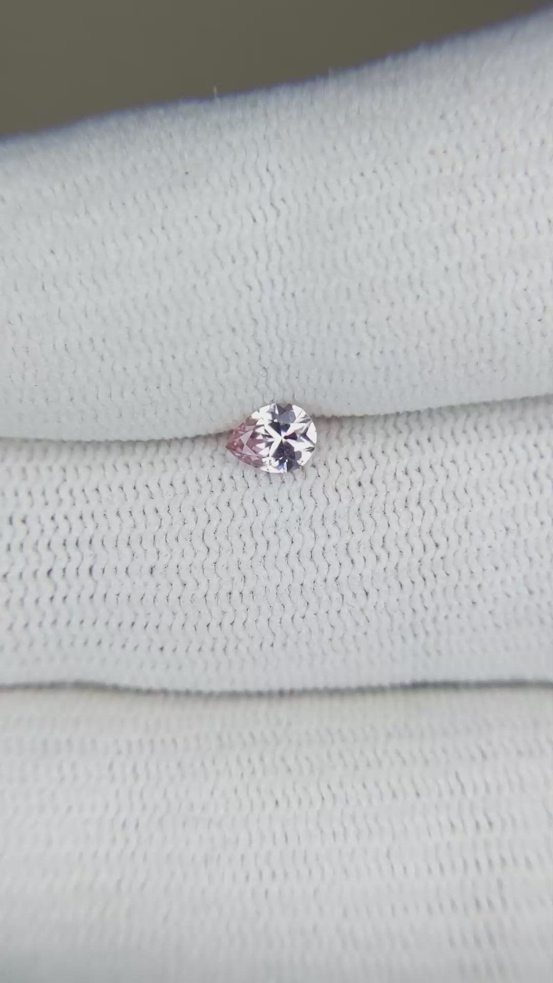 0.31 Ct. Pink Sapphire from Montana Size Video