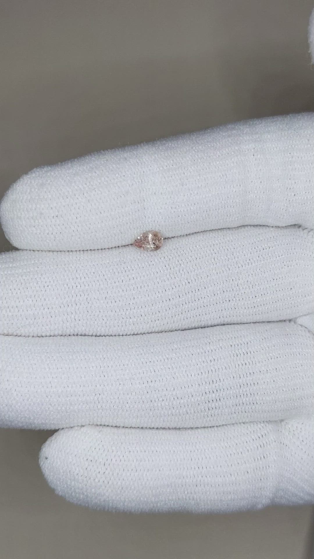 0.32 Ct. Peach Sapphire from Montana Size Video