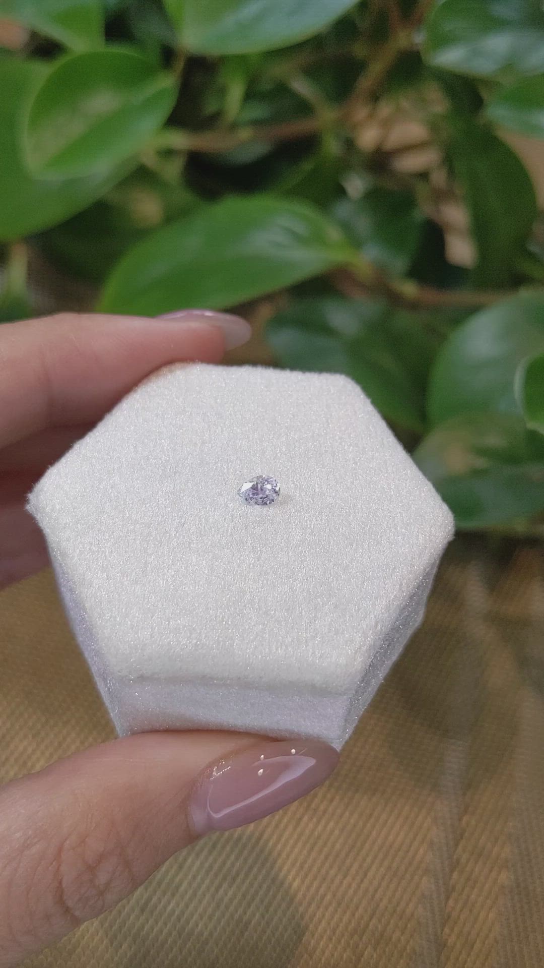 0.32 Ct. White Sapphire from Montana Size Video