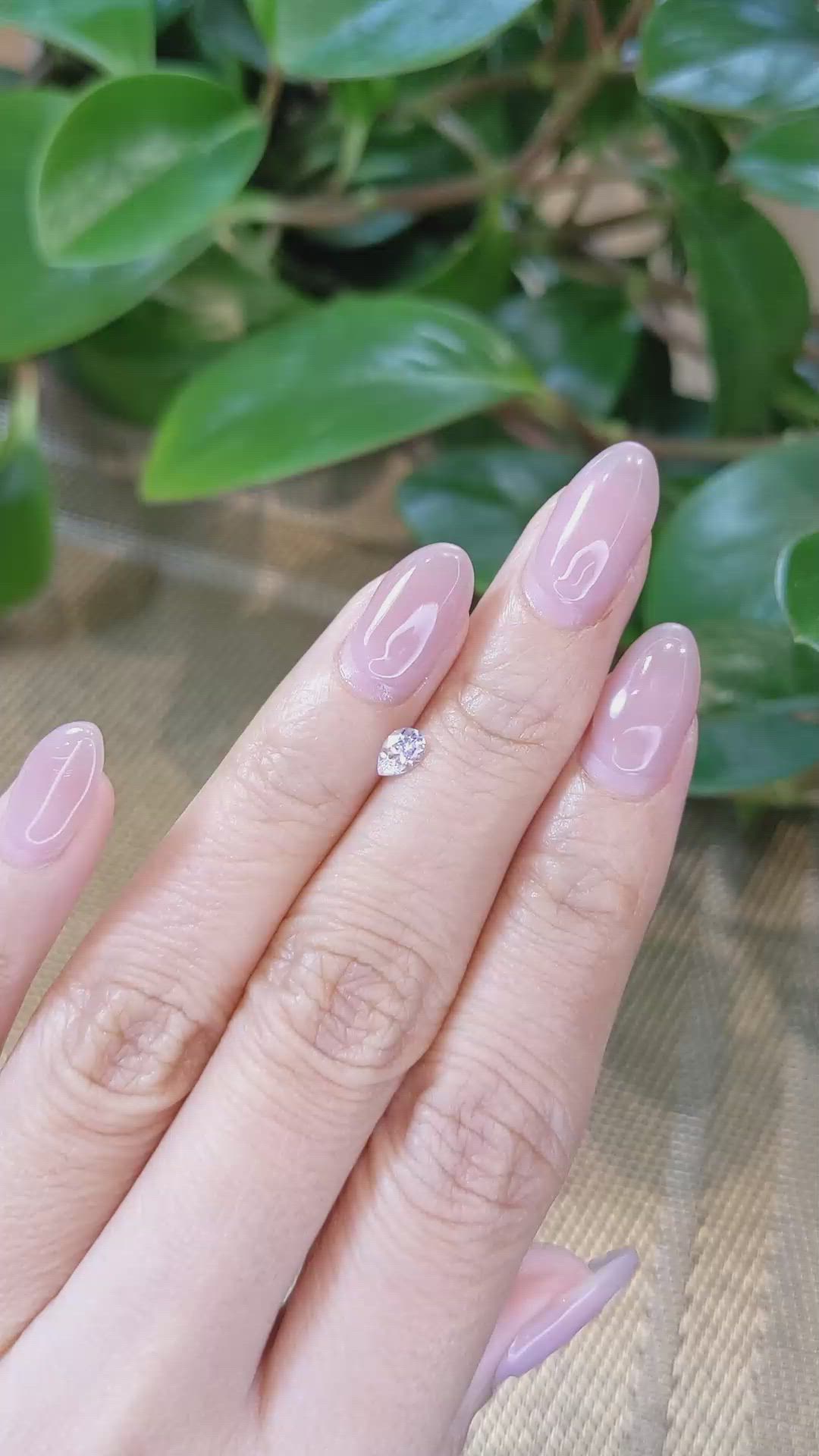 0.32 Ct. White Sapphire from Montana Size Video