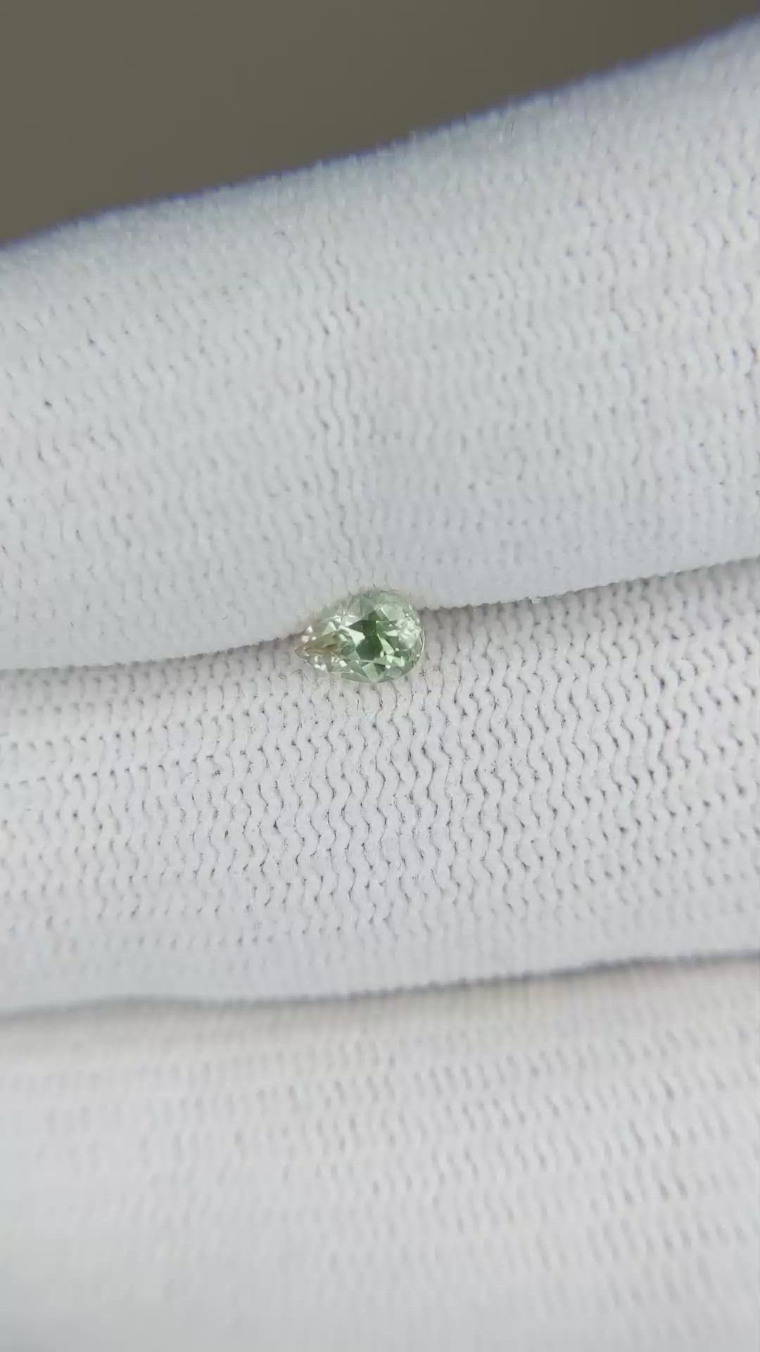 0.33 Ct. Green Sapphire from Montana Size Video