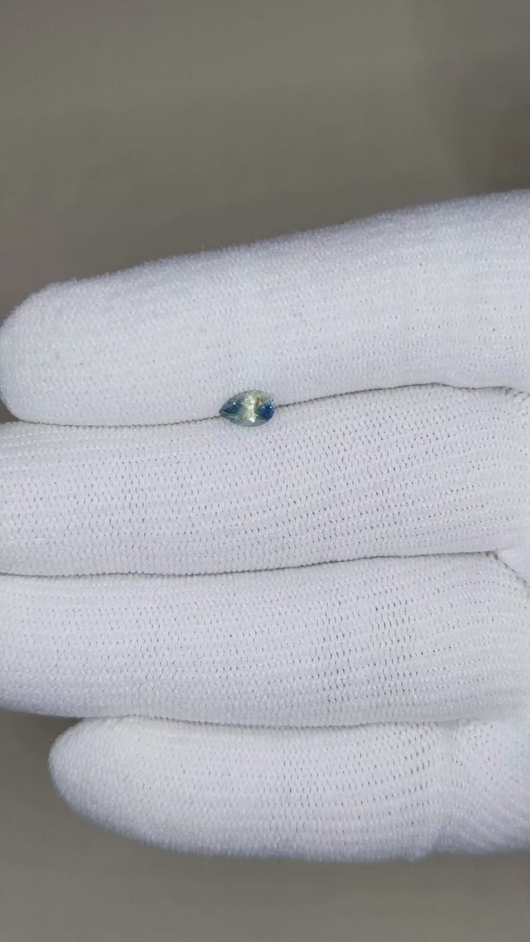 0.41 Ct. Bi Color Sapphire from Montana Size Video