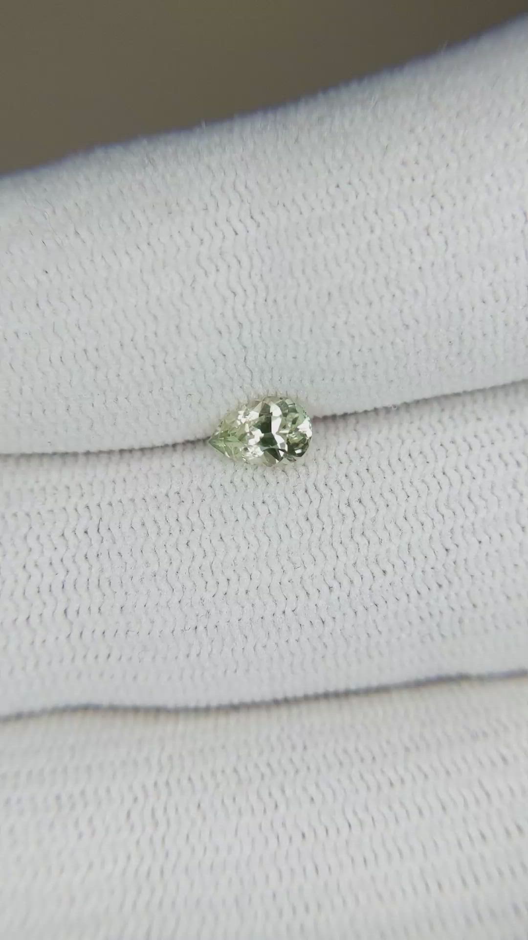 0.48 Ct. Green Sapphire from Montana Size Video