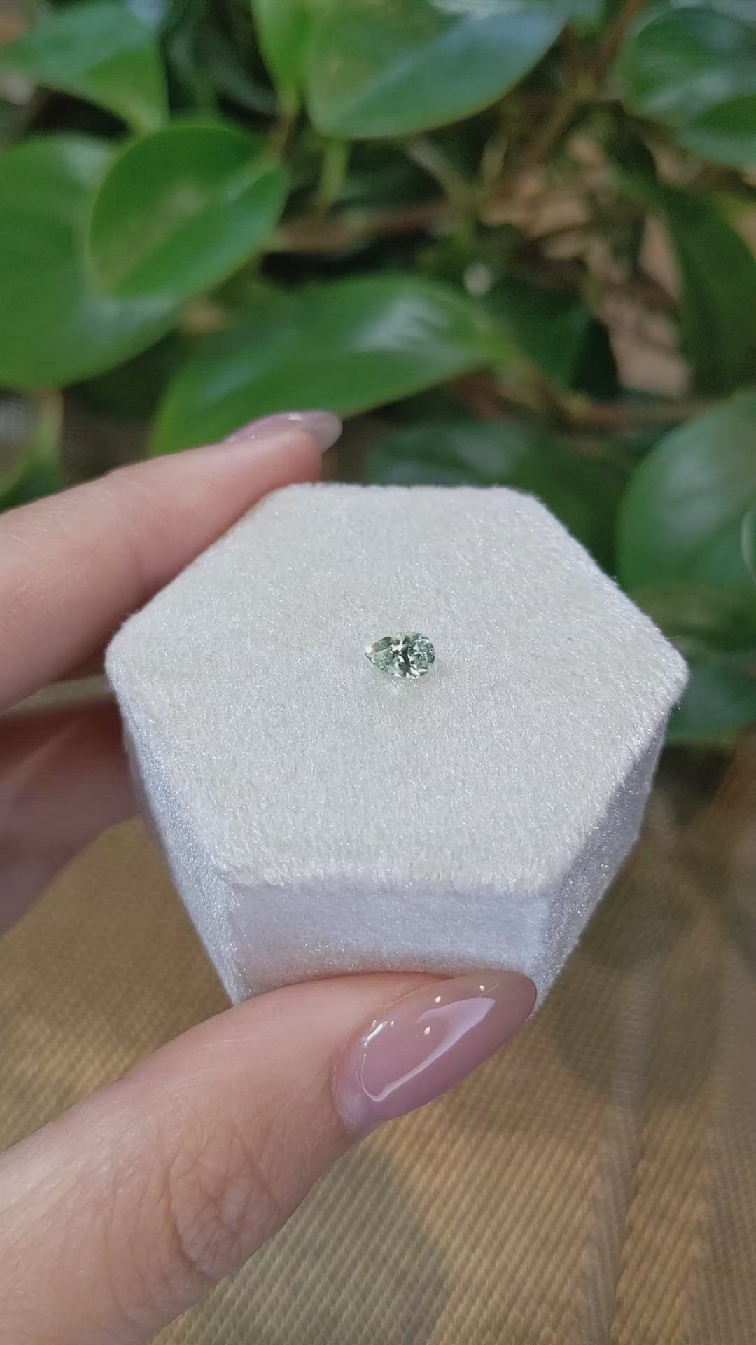0.48 Ct. Green Sapphire from Montana Size Video