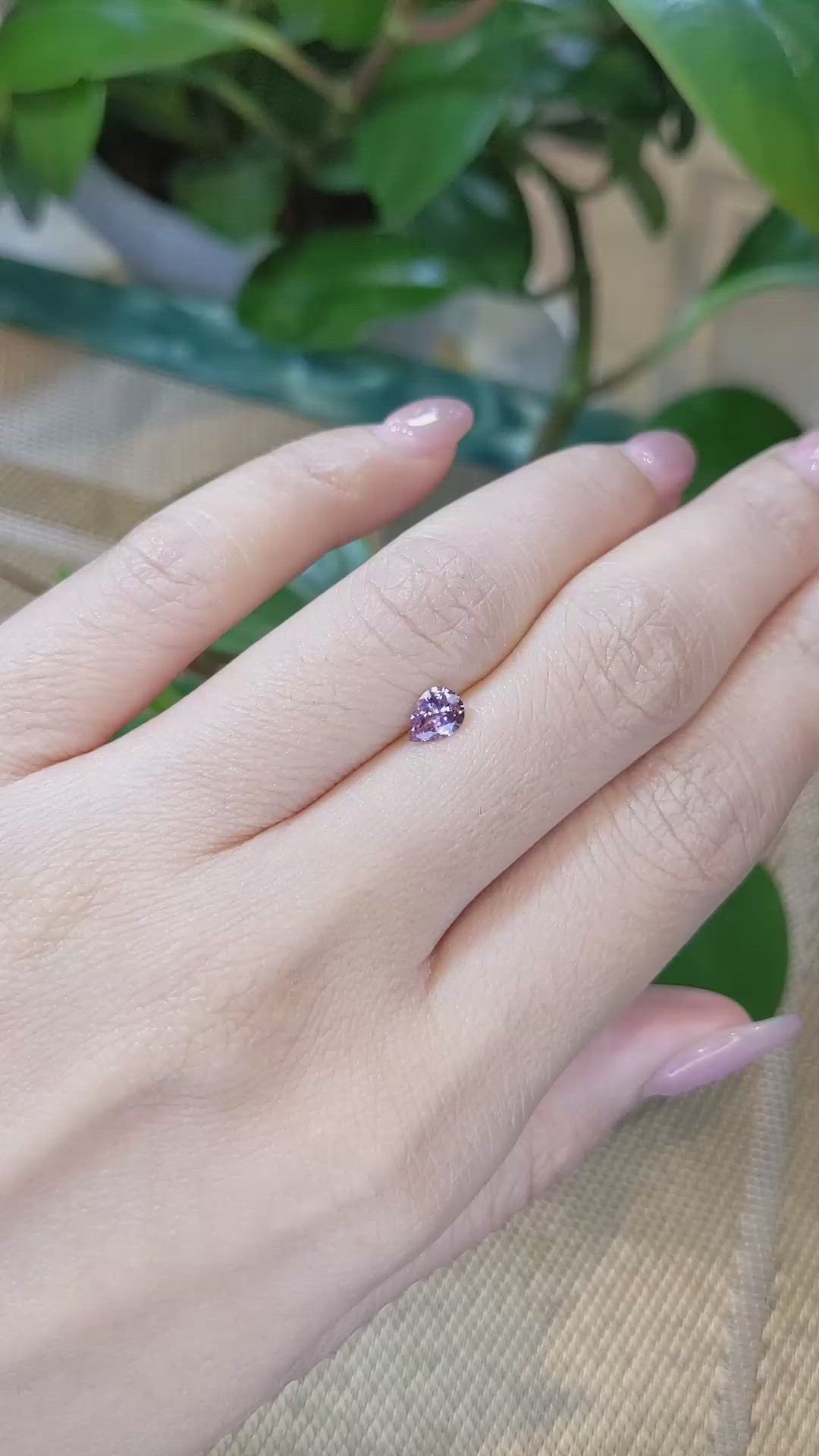 0.49 Ct. Pink Sapphire from Montana Size Video