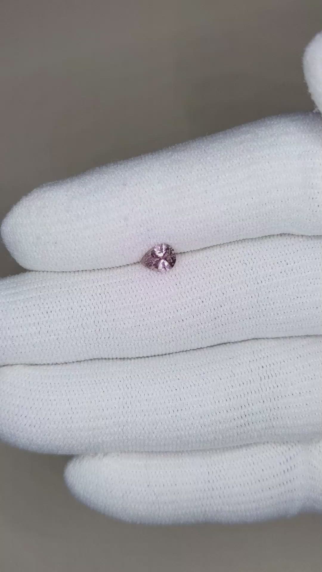 0.49 Ct. Pink Sapphire from Montana Size Video
