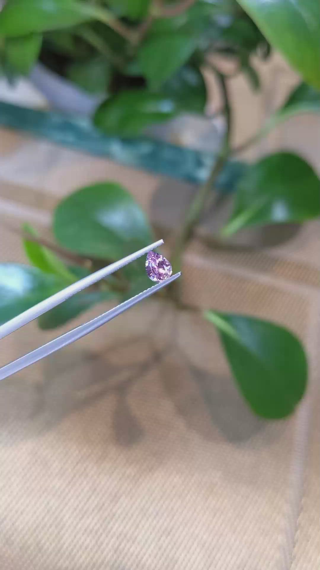 0.49 Ct. Pink Sapphire from Montana Size Video