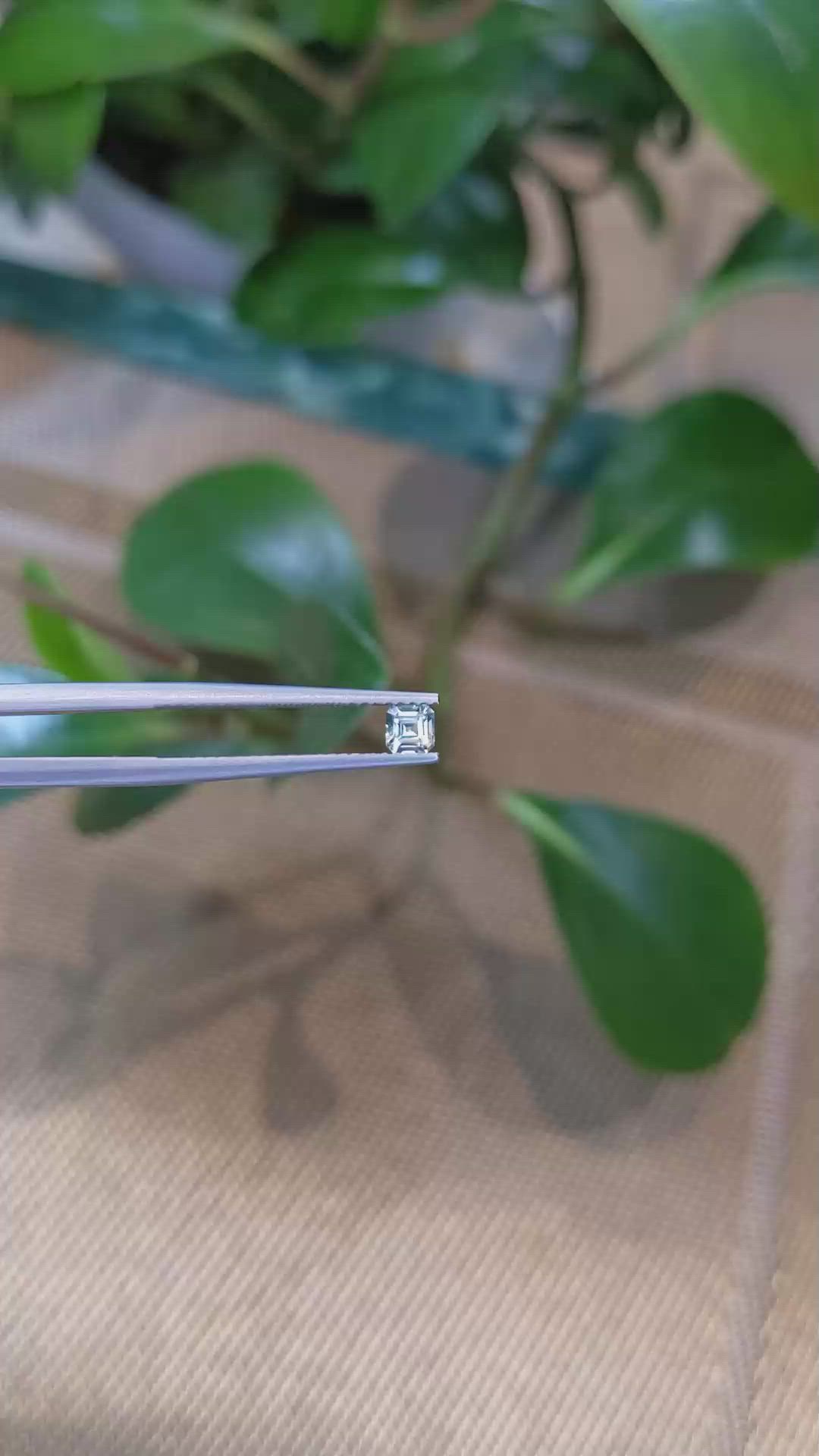 0.29 Ct. Bluish Green Sapphire from Montana Size Video
