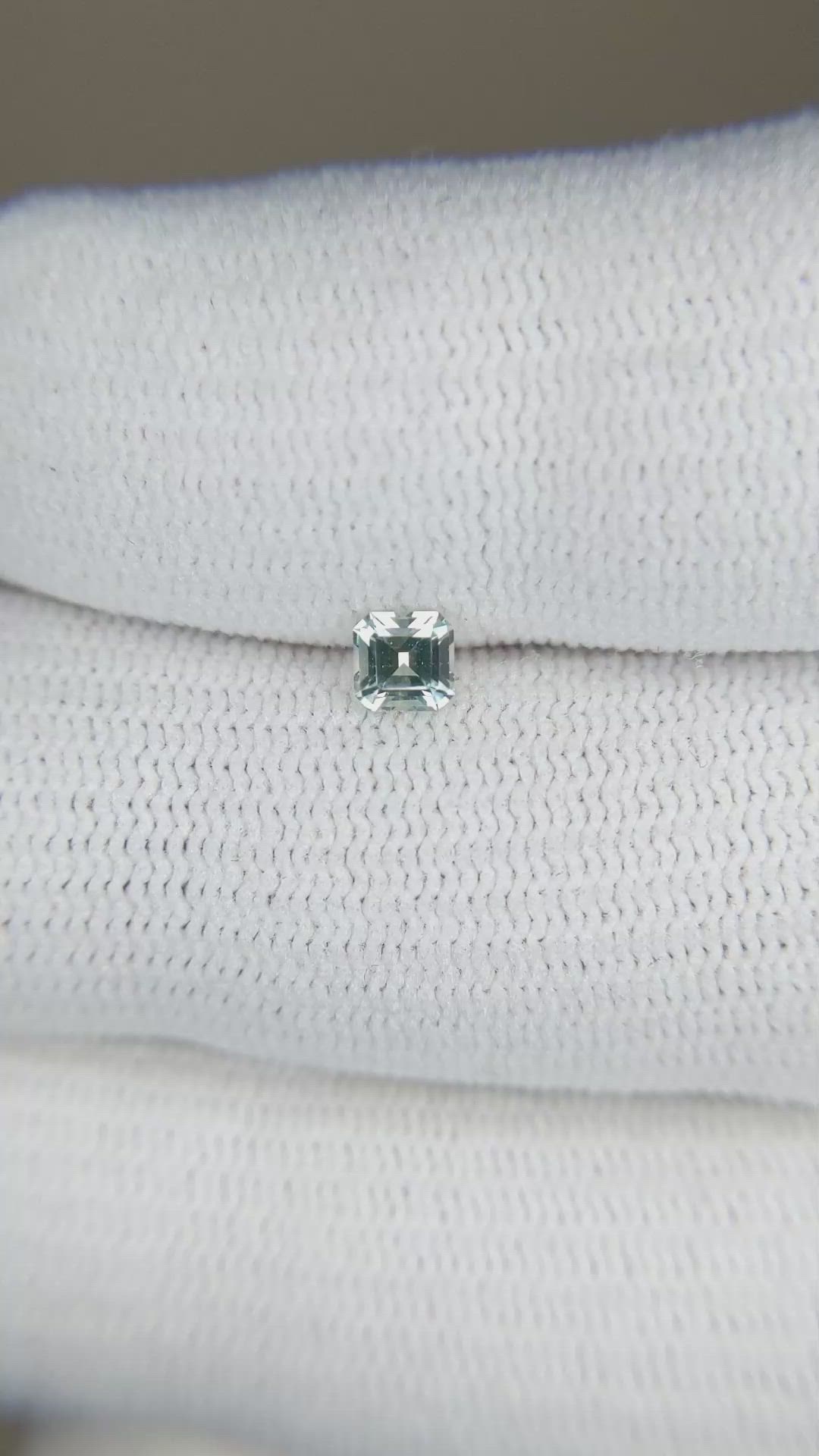 0.29 Ct. Bluish Green Sapphire from Montana Size Video