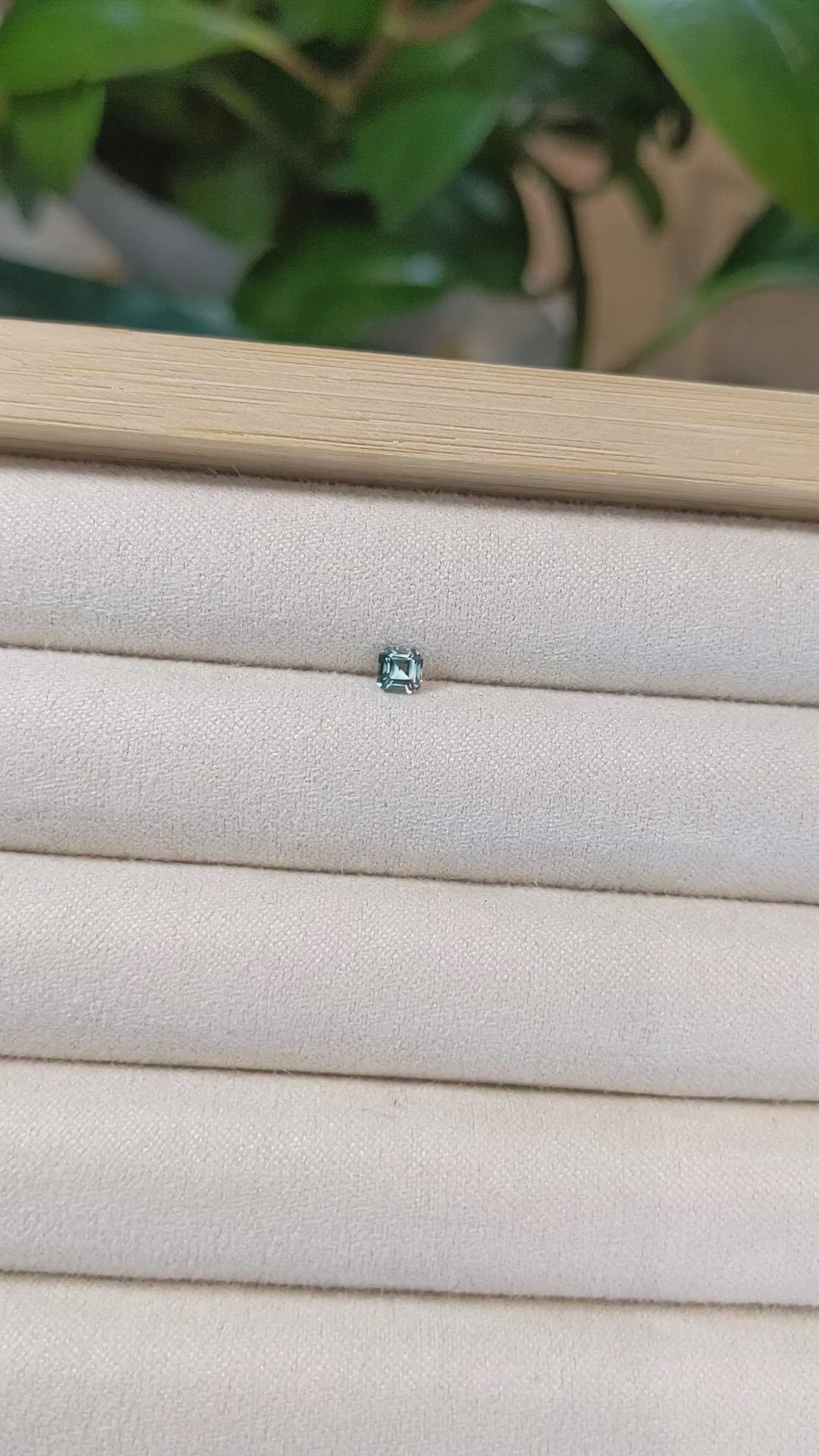 0.29 Ct. Bluish Green Sapphire from Montana Size Video