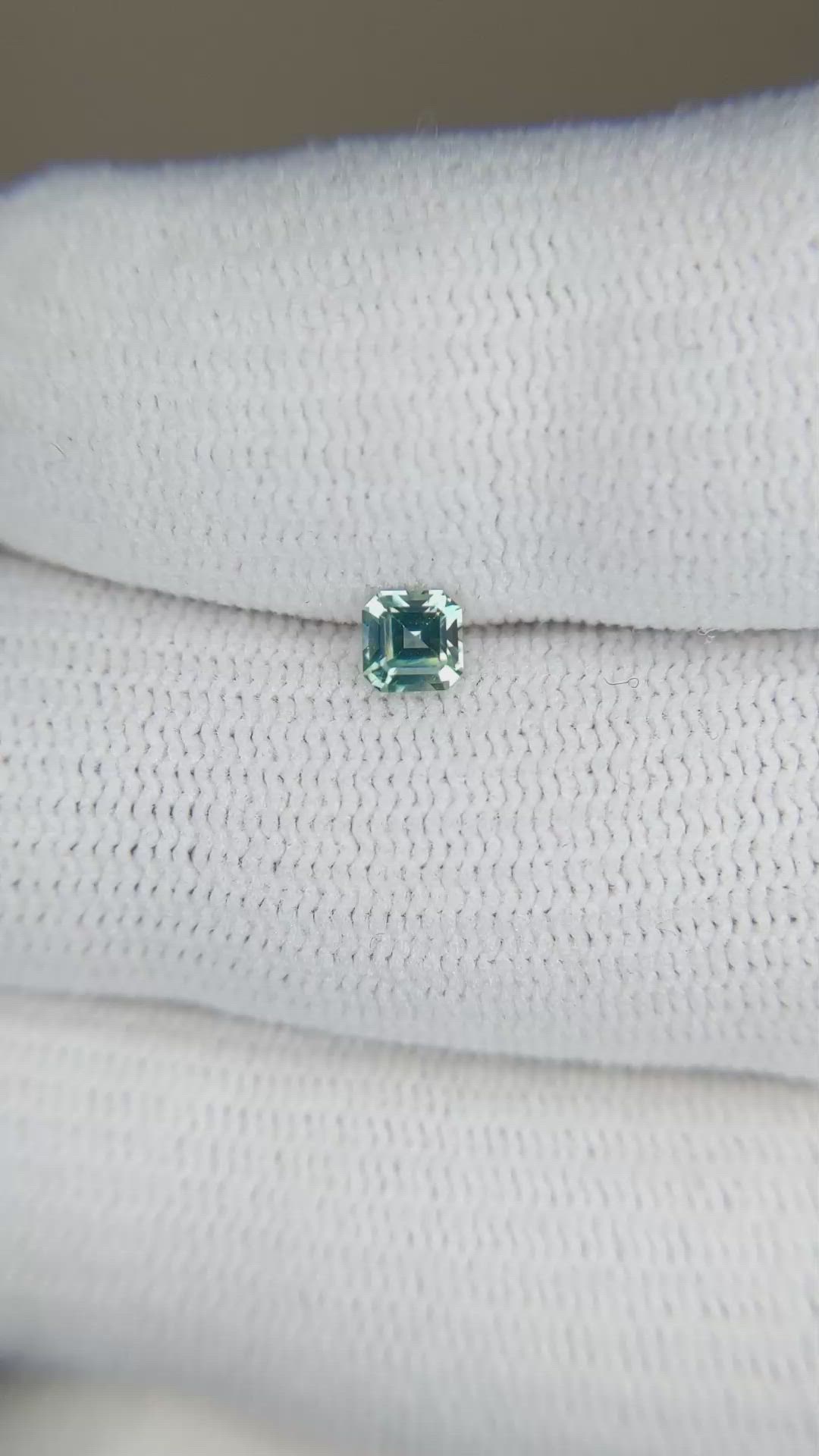 0.29 Ct. Bluish Green Sapphire from Montana Size Video