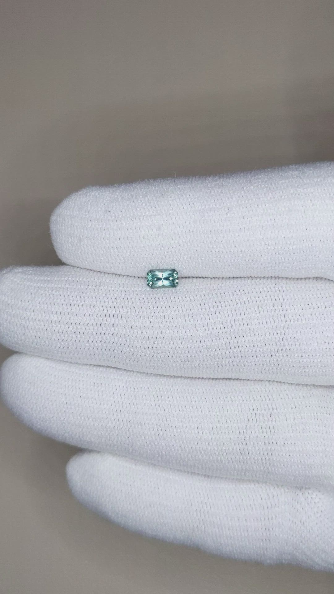 0.33 Ct. Bluish Green Sapphire from Montana Size Video