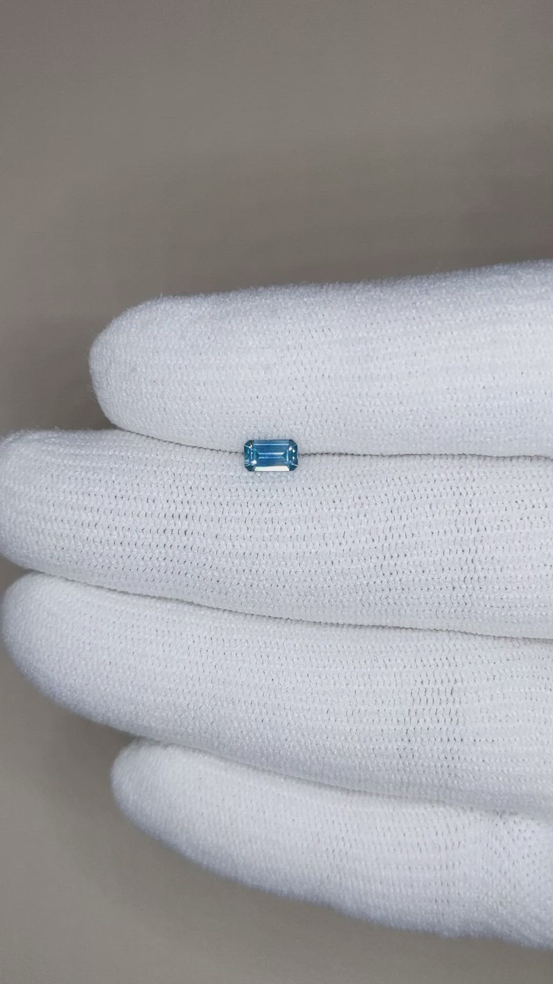 0.33 Ct. Greenish Blue Sapphire from Montana Size Video