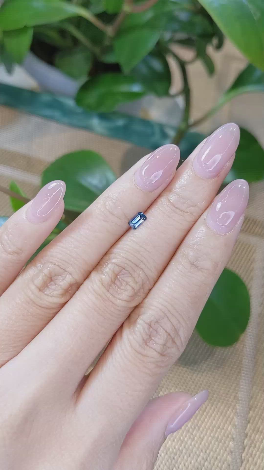 0.33 Ct. Greenish Blue Sapphire from Montana Size Video