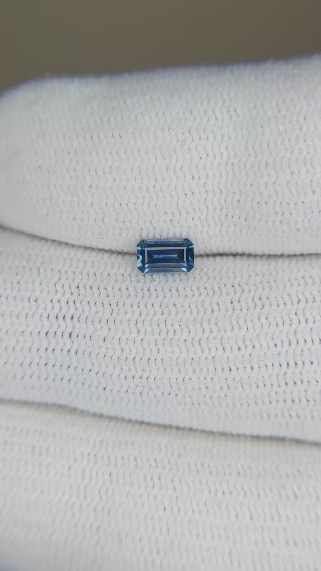 0.33 Ct. Greenish Blue Sapphire from Montana Size Video