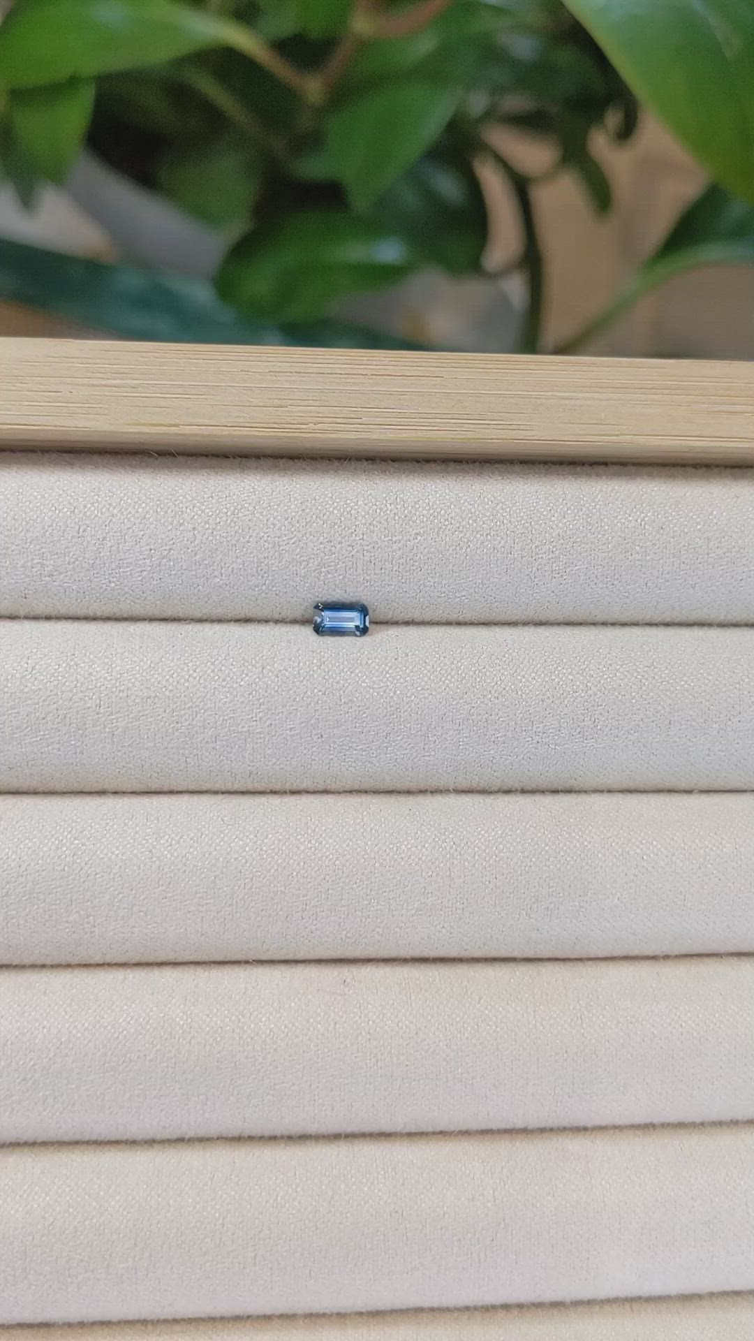 0.33 Ct. Greenish Blue Sapphire from Montana Size Video