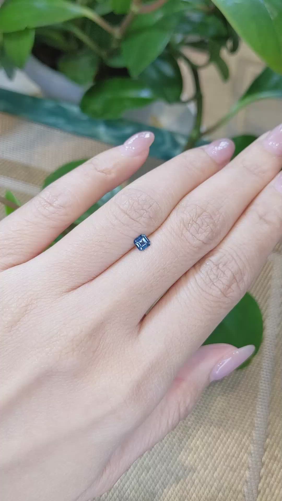 0.35 Ct. Greenish Blue Sapphire from Montana Size Video