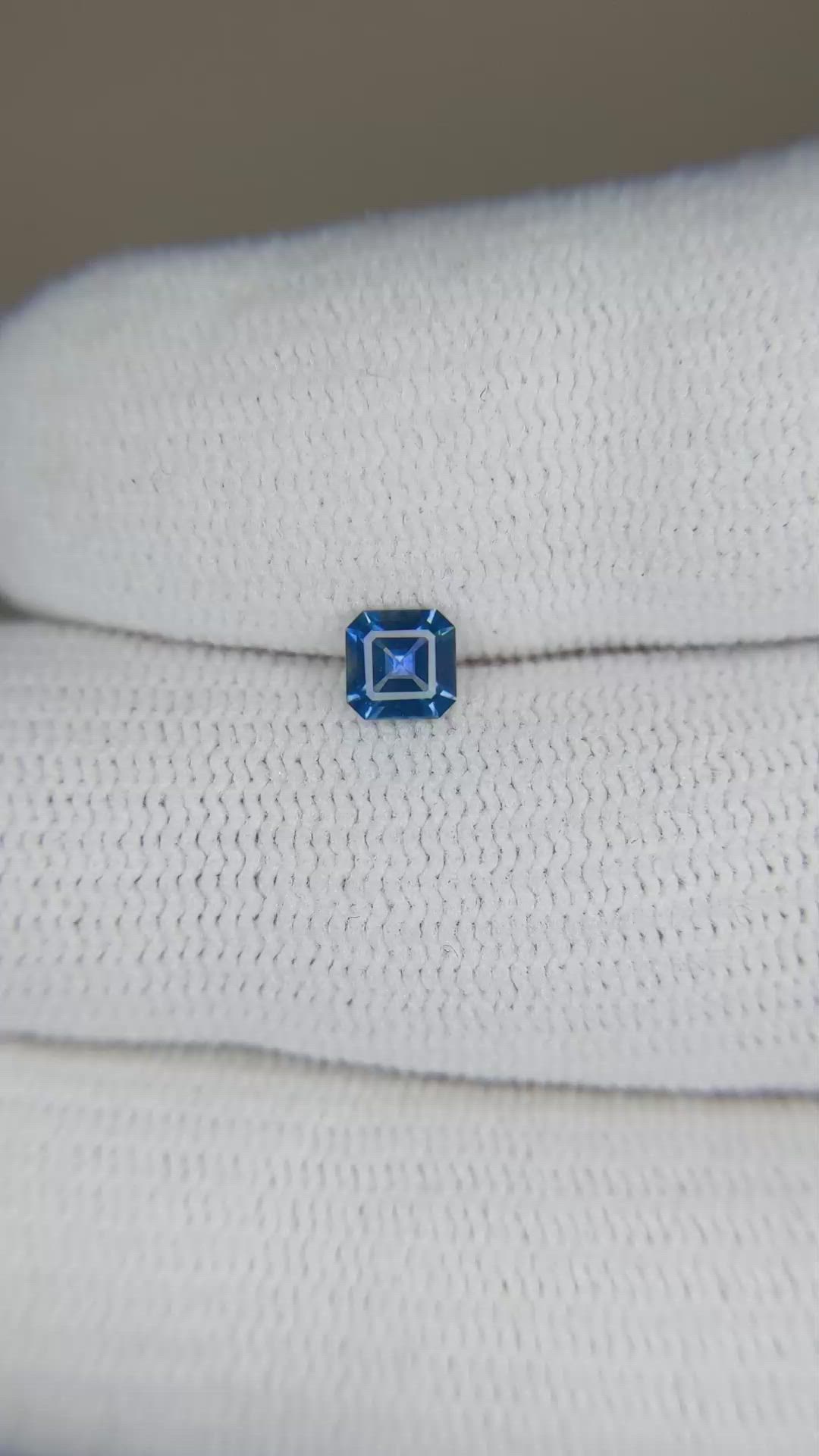 0.35 Ct. Greenish Blue Sapphire from Montana Size Video