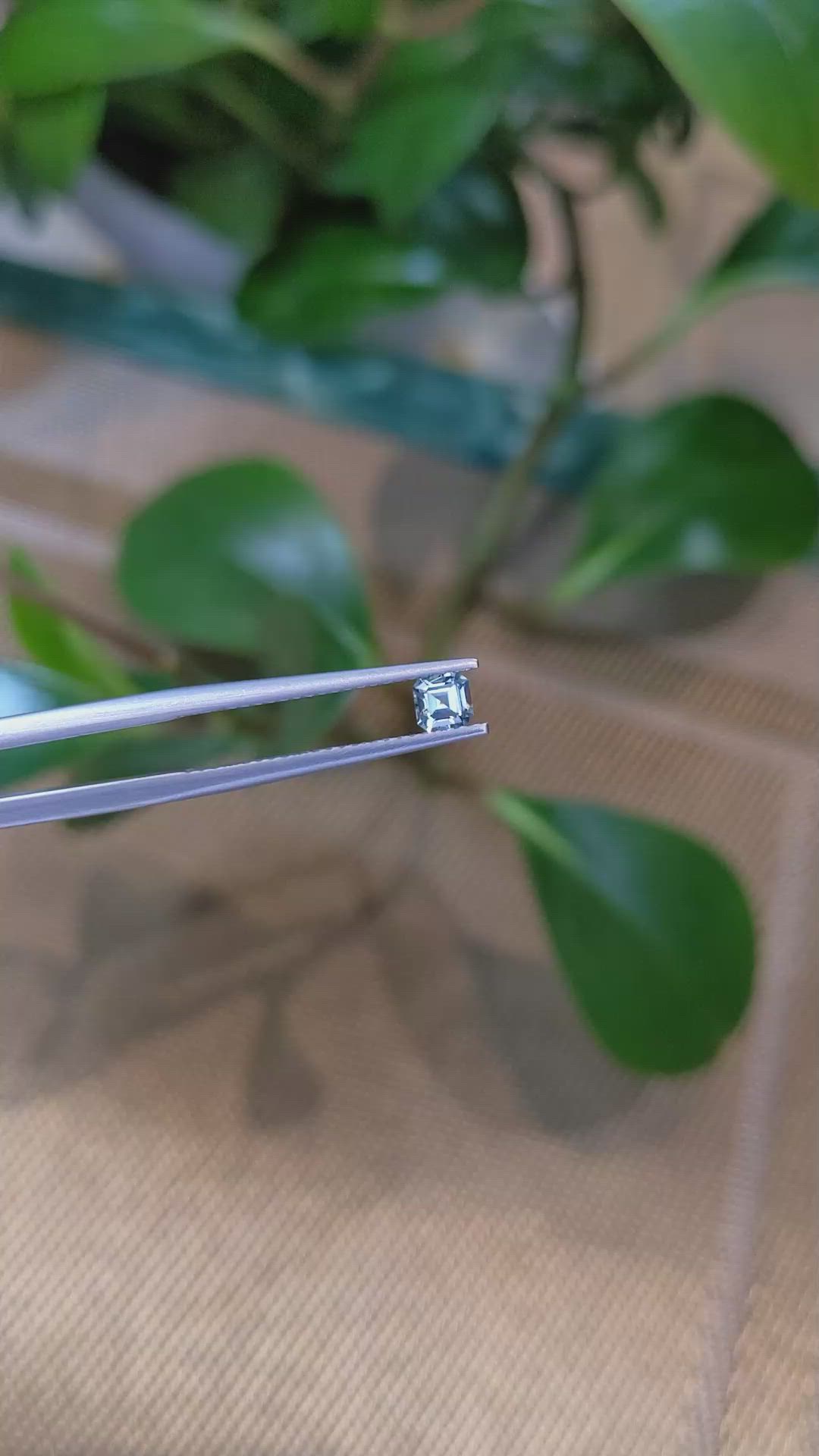 0.36 Ct. Greenish Blue Sapphire from Montana Size Video