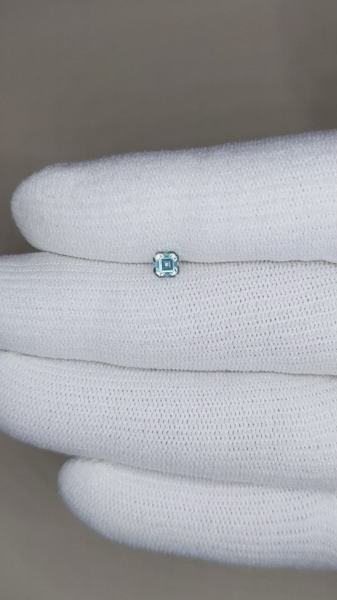 0.36 Ct. Greenish Blue Sapphire from Montana Size Video
