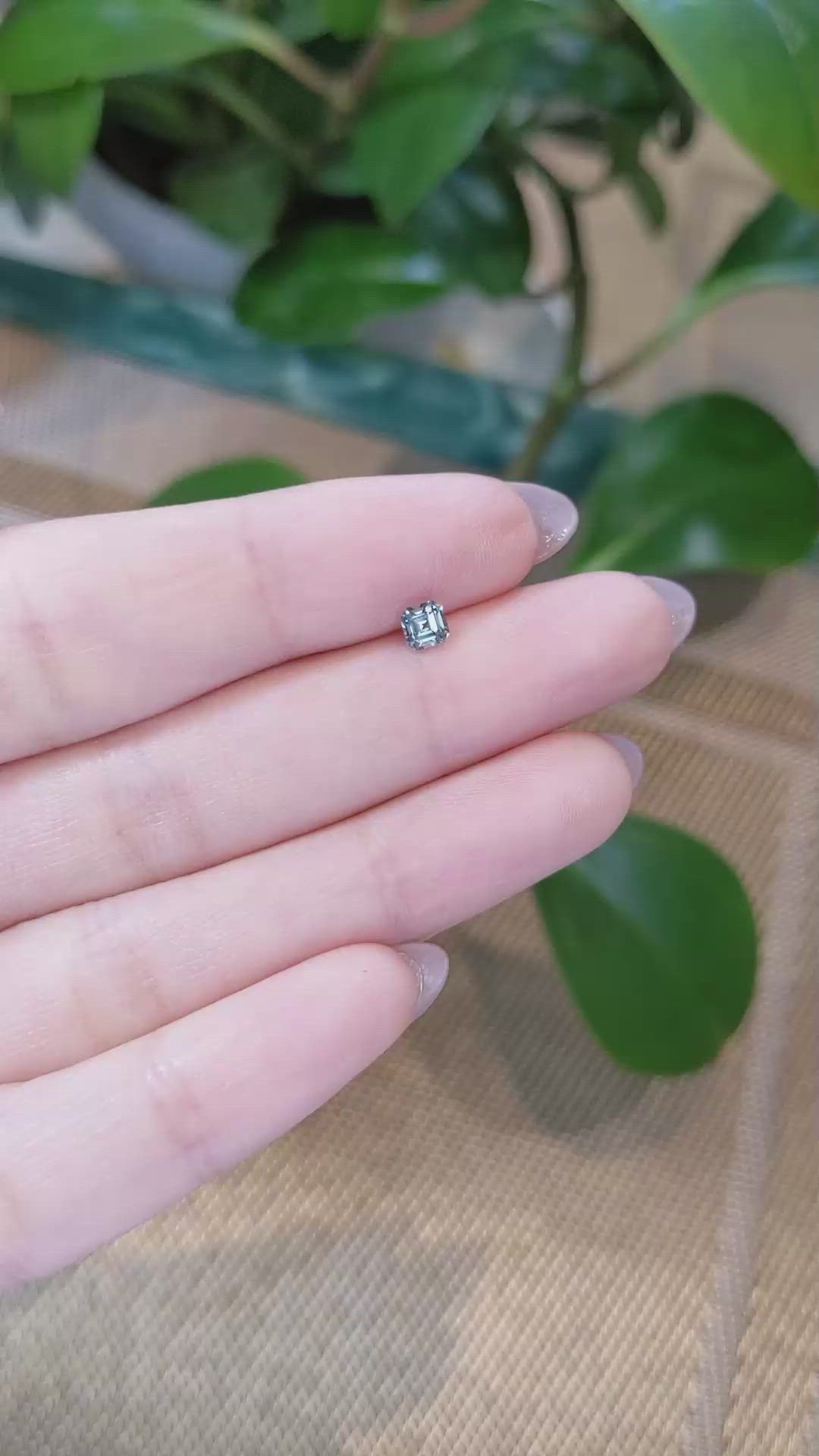 0.36 Ct. Greenish Blue Sapphire from Montana Size Video