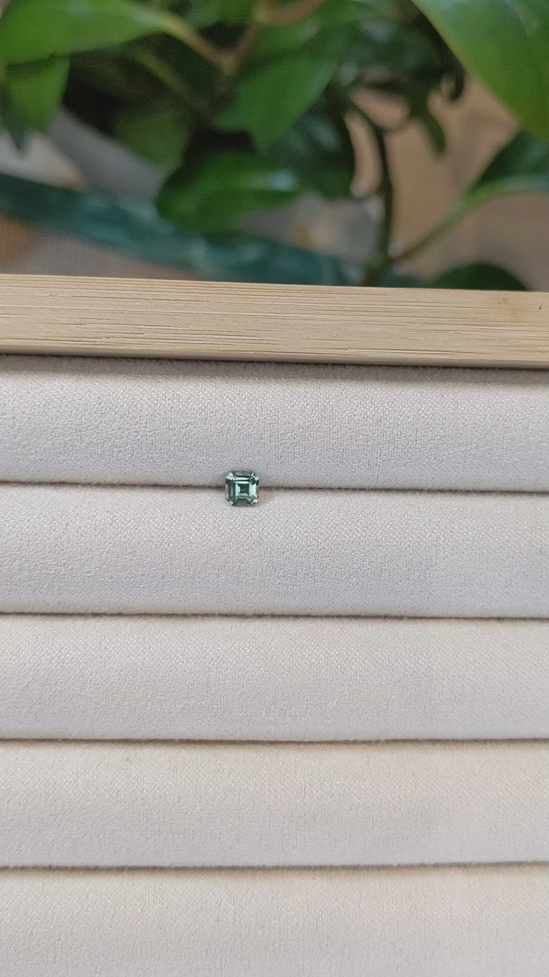 0.39 Ct. Bluish Green Sapphire from Montana Size Video