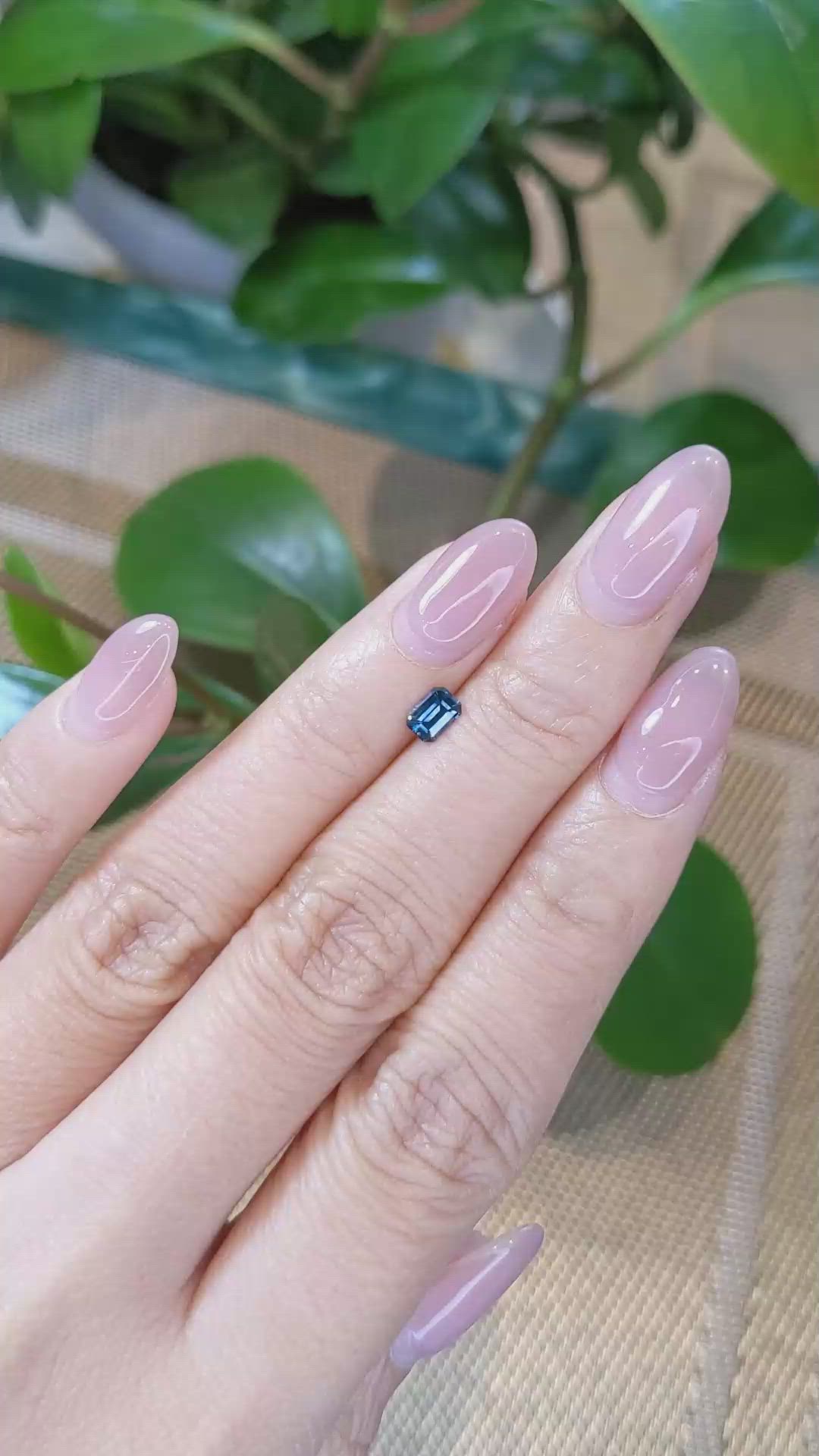 0.40 Ct. Greenish Blue Sapphire from Montana Size Video