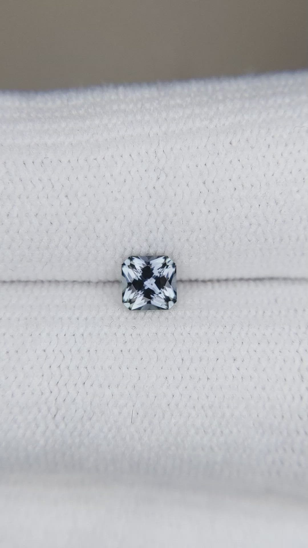 0.40 Ct. Bluish Grey Sapphire from Montana Size Video