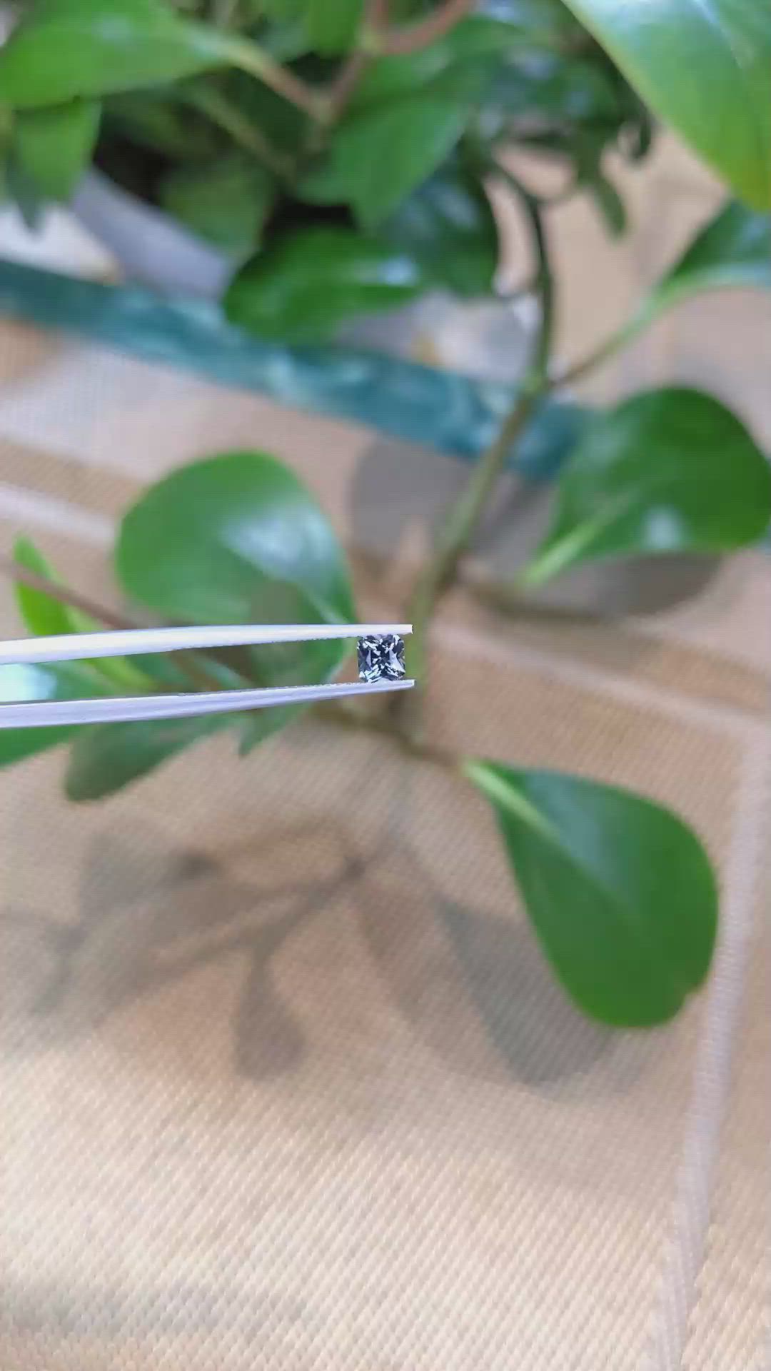 0.40 Ct. Bluish Grey Sapphire from Montana Size Video