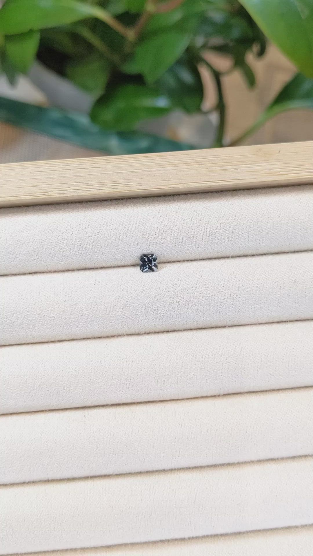 0.40 Ct. Bluish Grey Sapphire from Montana Size Video