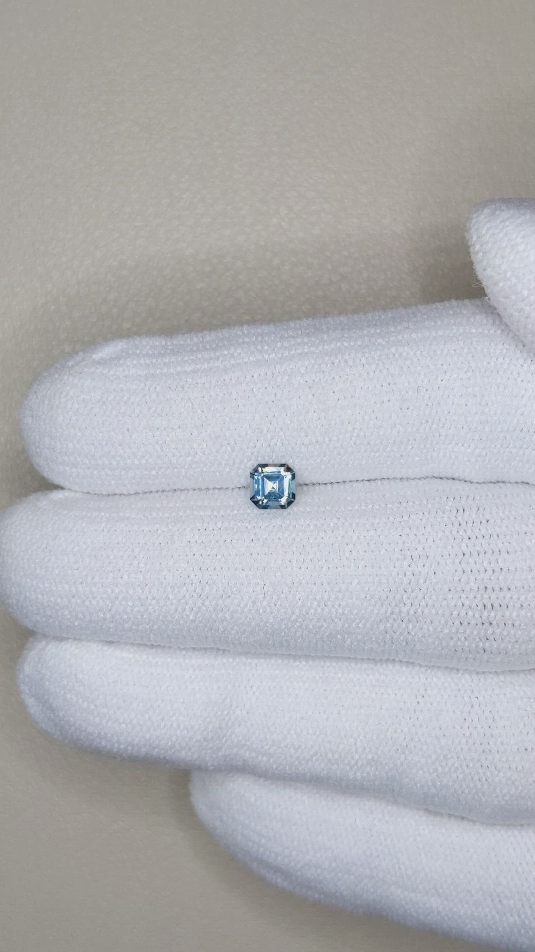 0.40 Ct. Greyish Blue Sapphire from Montana Size Video