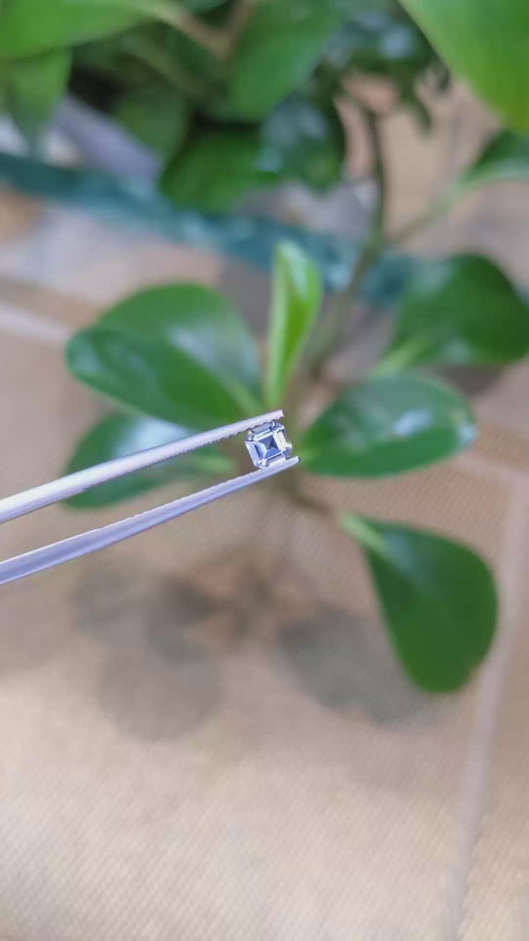 0.40 Ct. Greyish Blue Sapphire from Montana Size Video