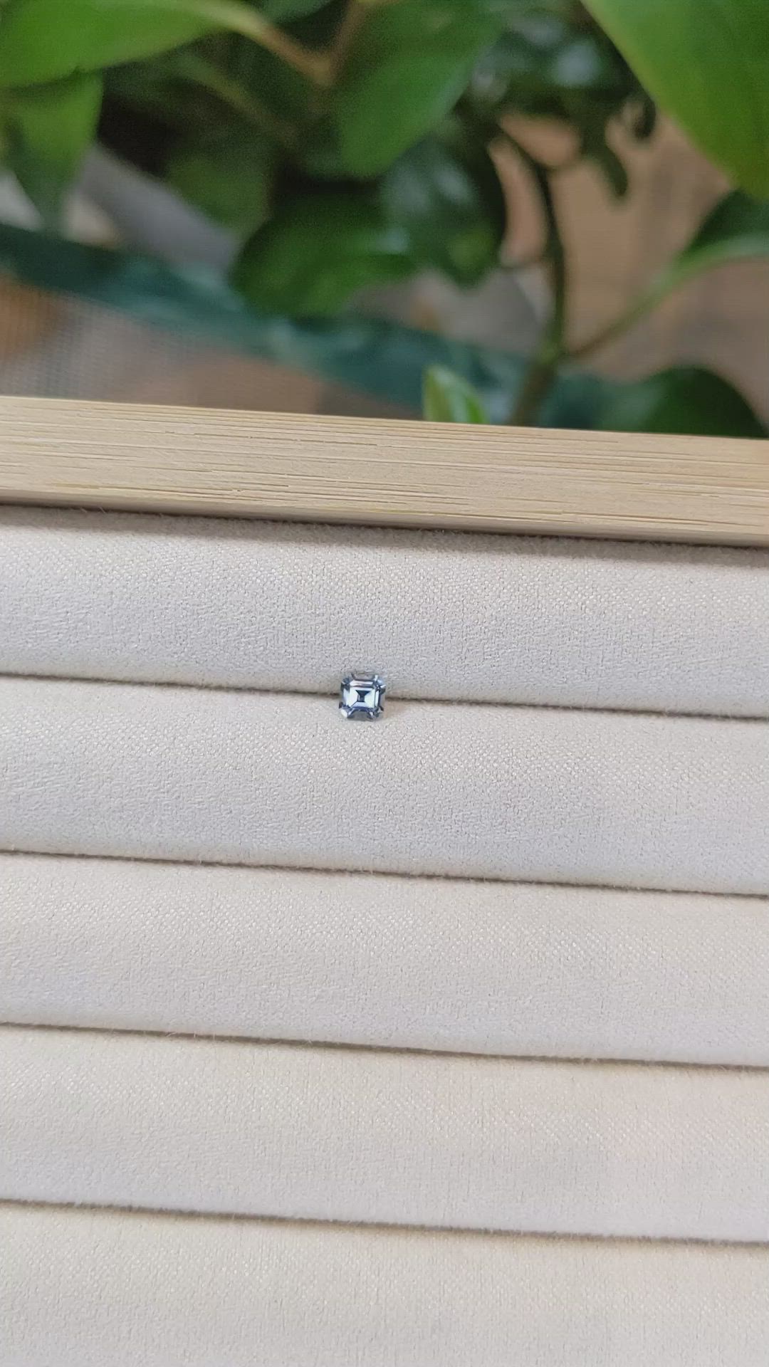 0.40 Ct. Greyish Blue Sapphire from Montana Size Video