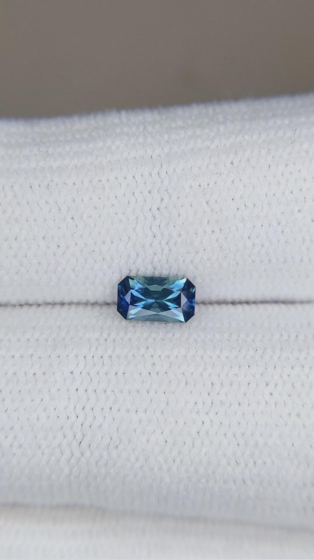 0.42 Ct. Greenish Blue Sapphire from Montana Size Video