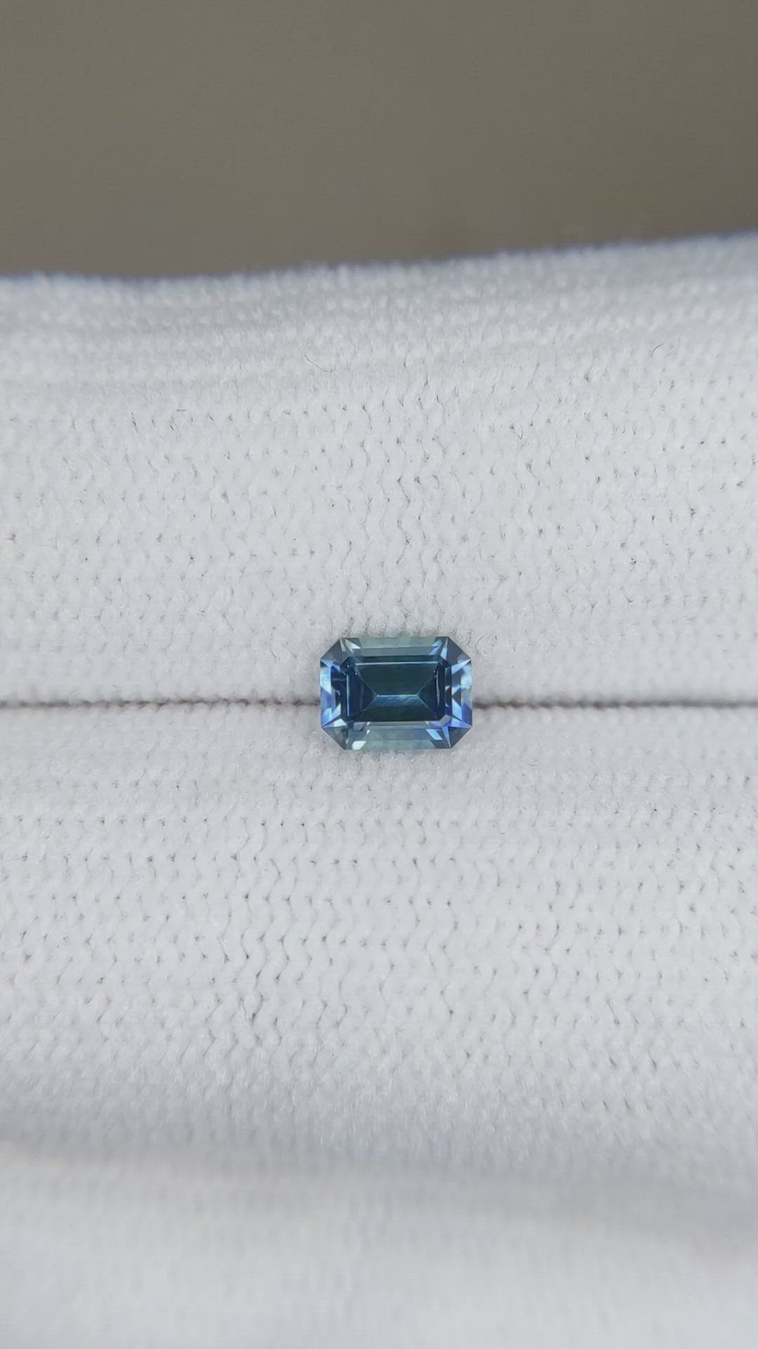 0.43 Ct. Greenish Blue Sapphire from Montana Size Video